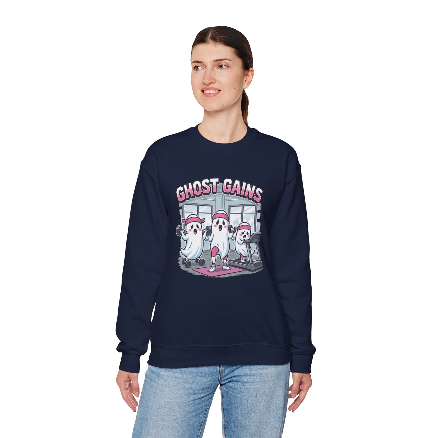Ghost Gains Sweatshirt – Retro Fitness Ghosts Pullover