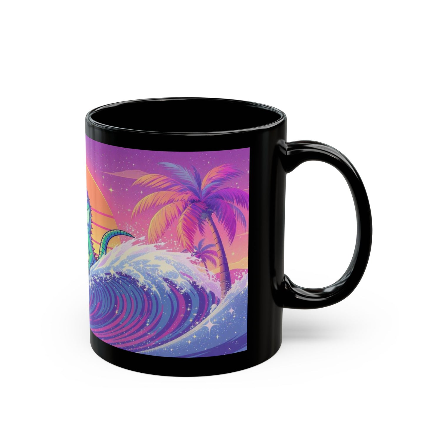 Retro Chill Lizard Lava Wave Mug