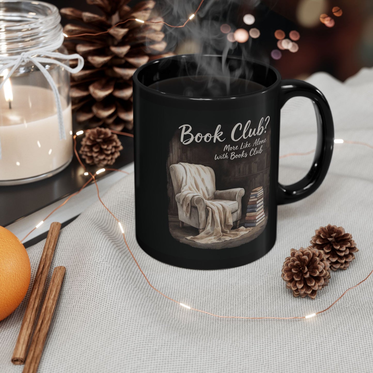Alone With Books Club Mug