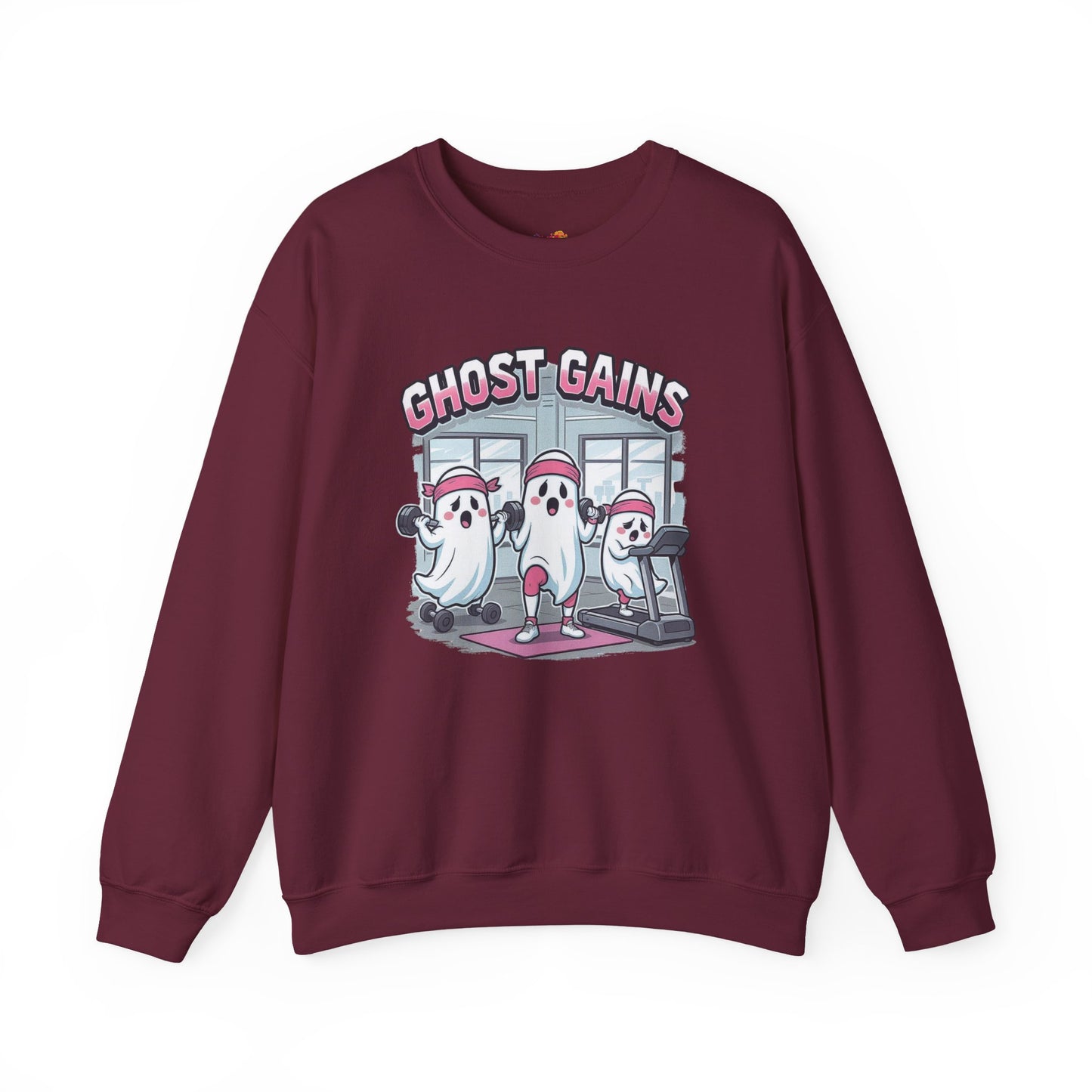 Ghost Gains Sweatshirt – Retro Fitness Ghosts Pullover