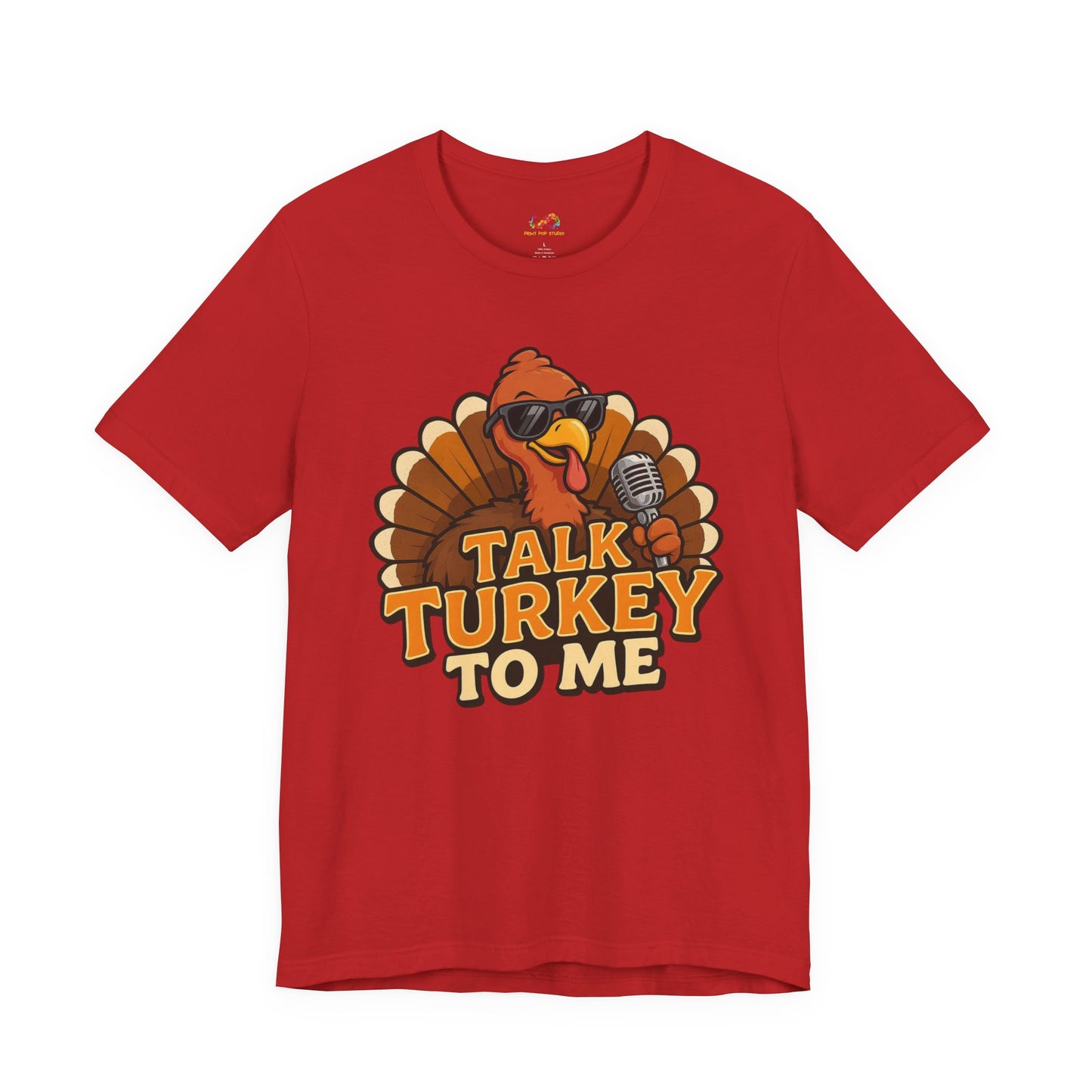 Talk Turkey to Me Tee – Retro Cartoon Turkey Comedian Graphic