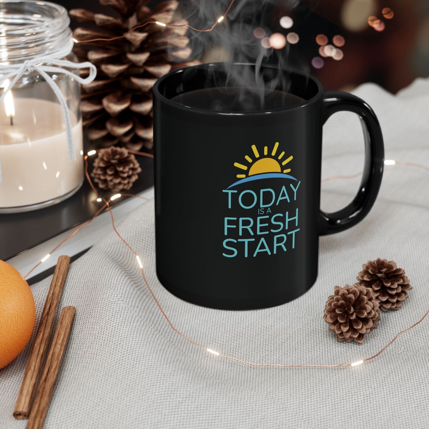 Today Is a Fresh Start — Sunrise Outline Mug