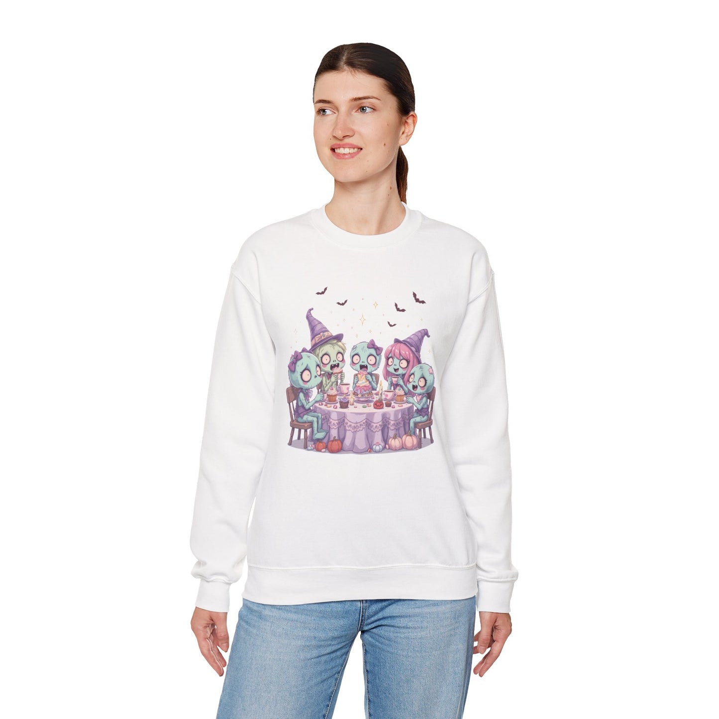 Undead but Sweet Sweatshirt – Pastel Zombie Halloween Cozy