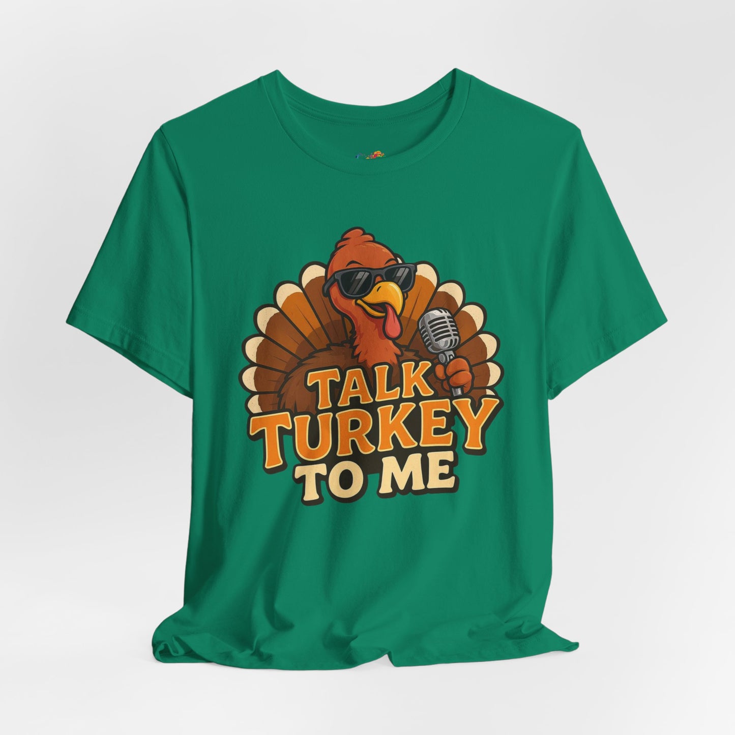 Talk Turkey to Me Tee – Retro Cartoon Turkey Comedian Graphic