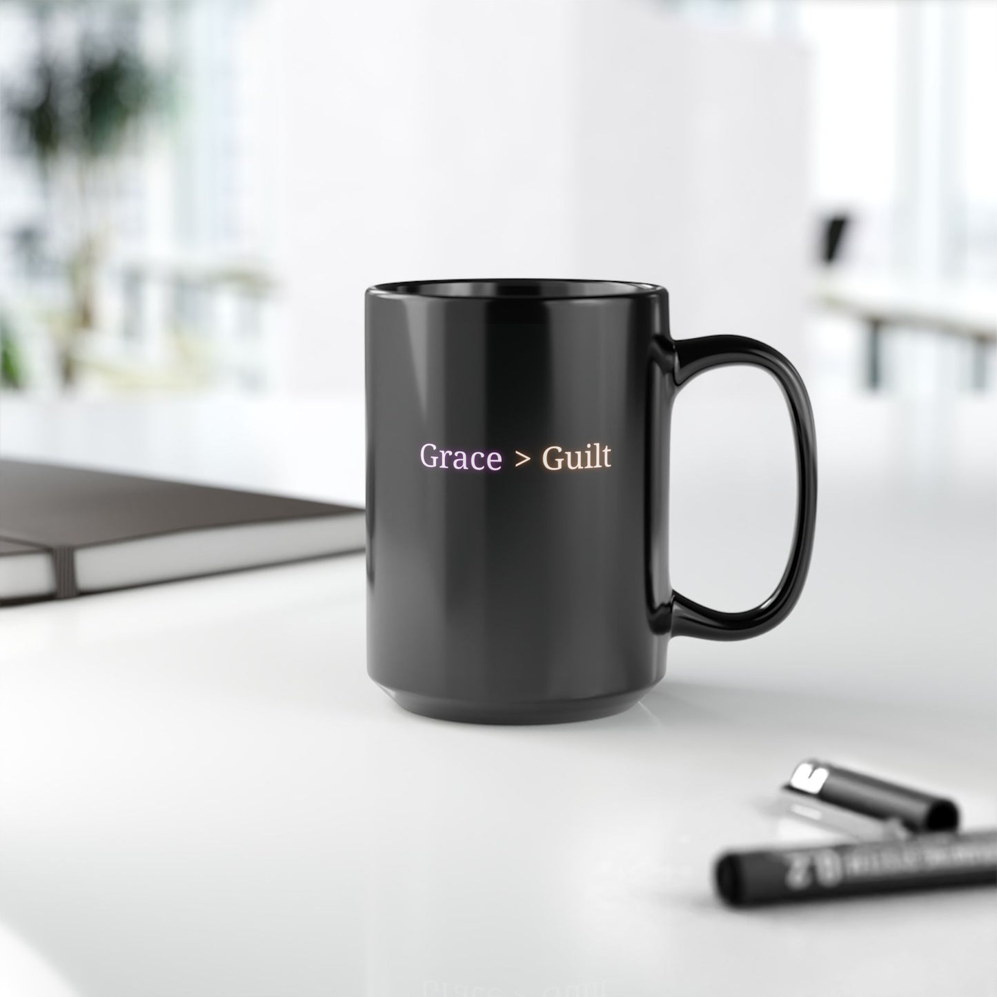 Grace > Guilt — Gradient Affirmation Mug