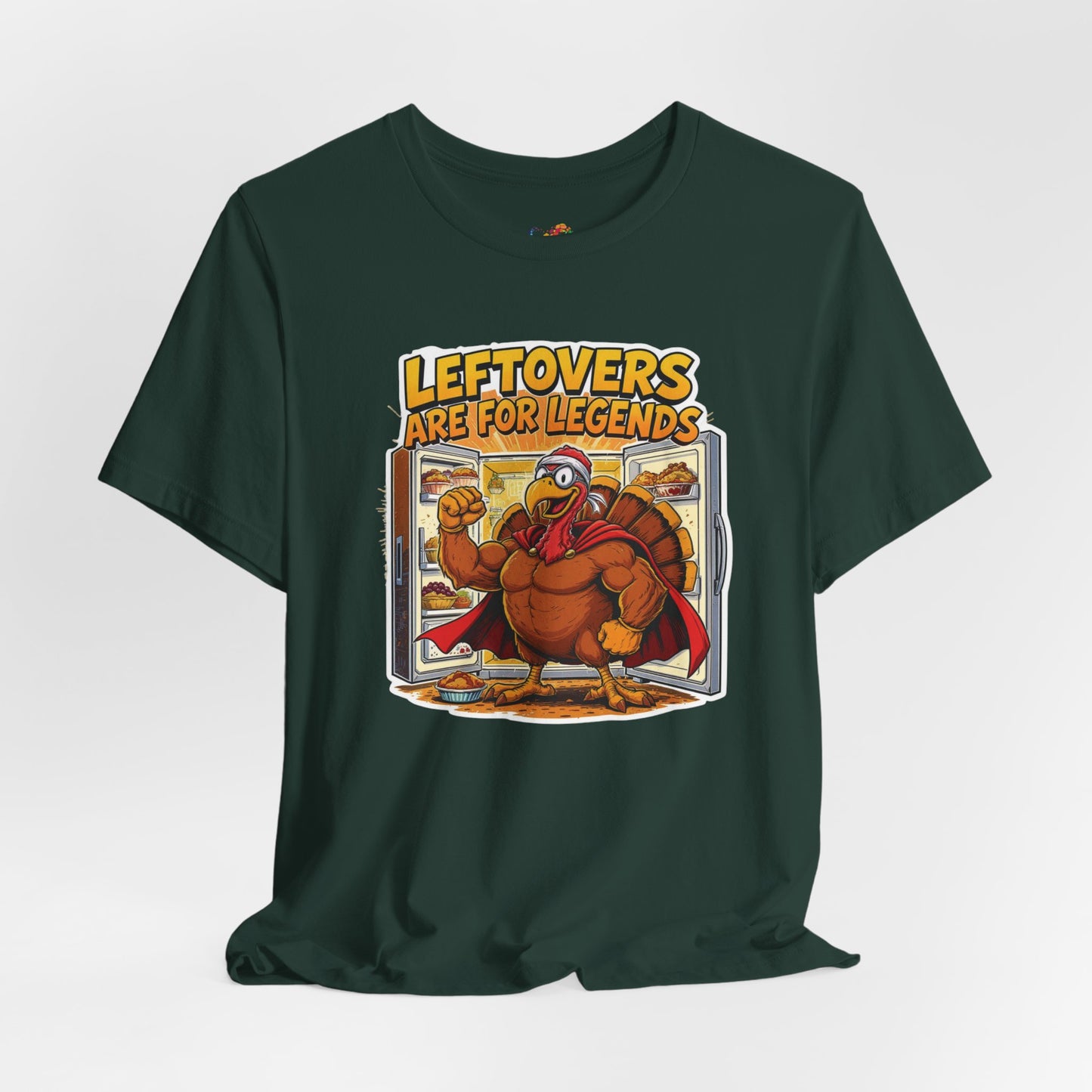Leftovers Are for Legends Tee – Funny Thanksgiving Cartoon Shirt