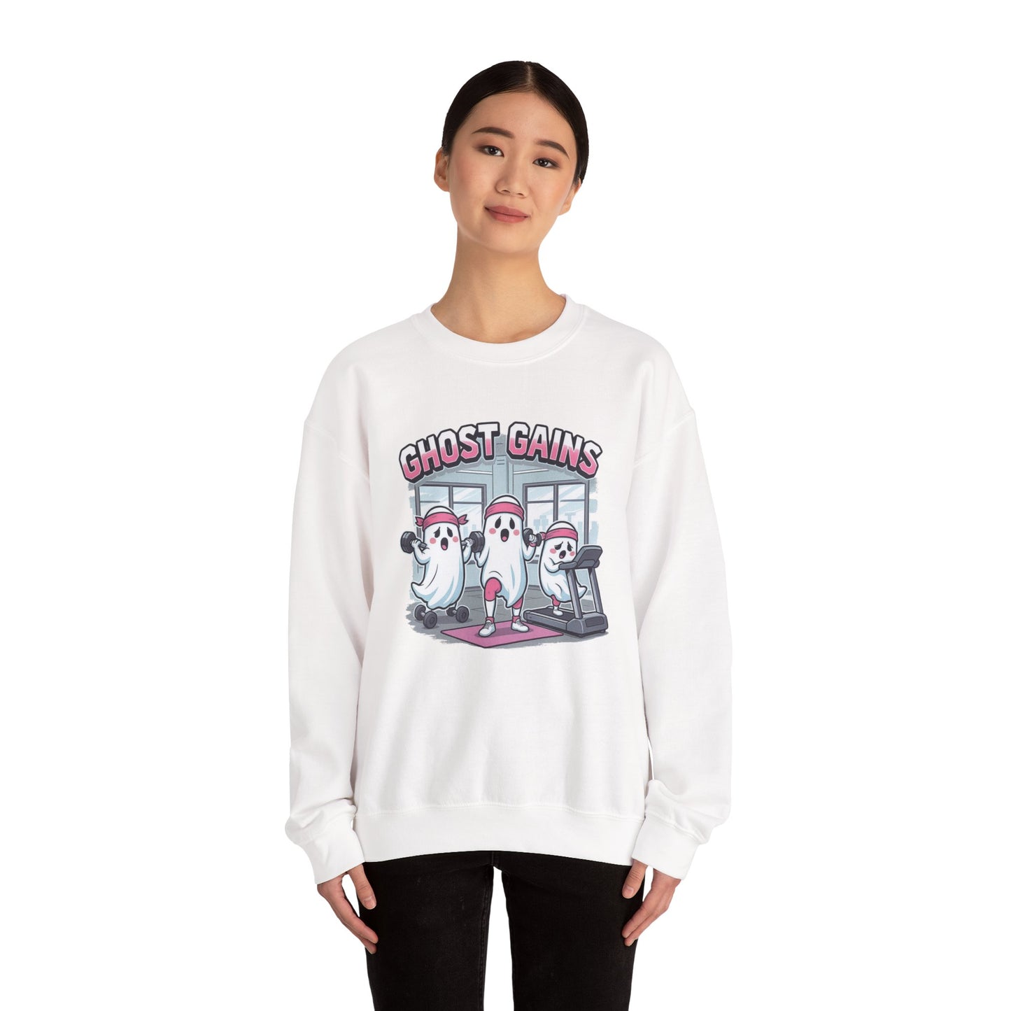 Ghost Gains Sweatshirt – Retro Fitness Ghosts Pullover