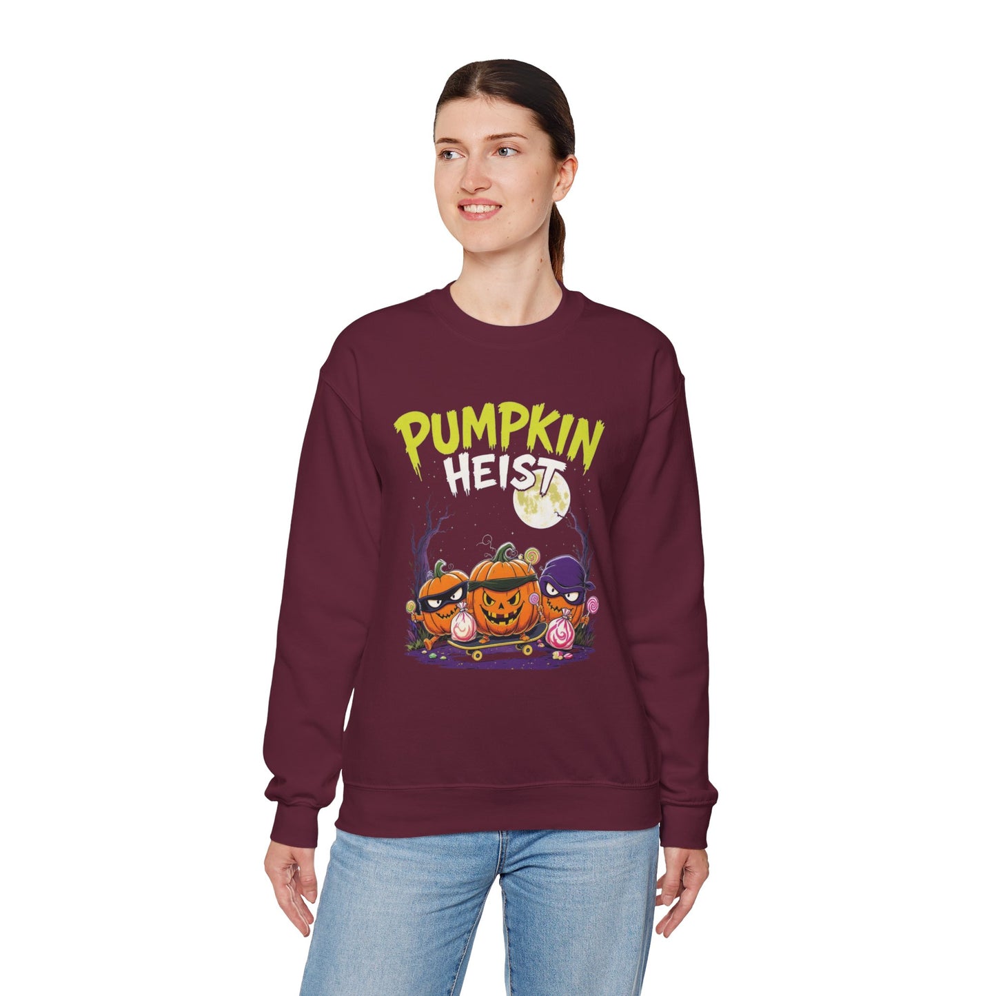 Pumpkin Heist Sweatshirt – Halloween Pumpkin Bandit Pullover