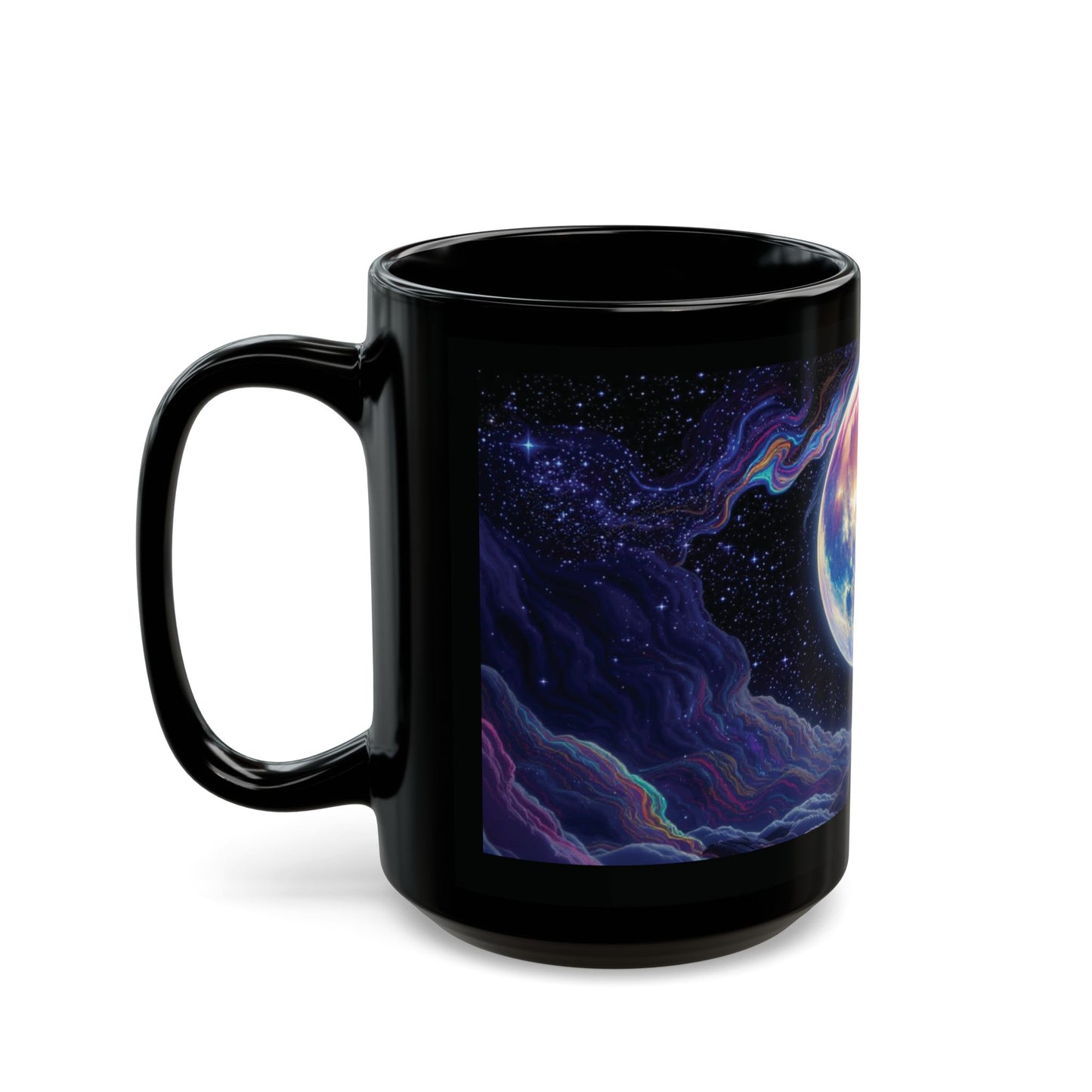 Psychedelic Cosmic Wolf Mug