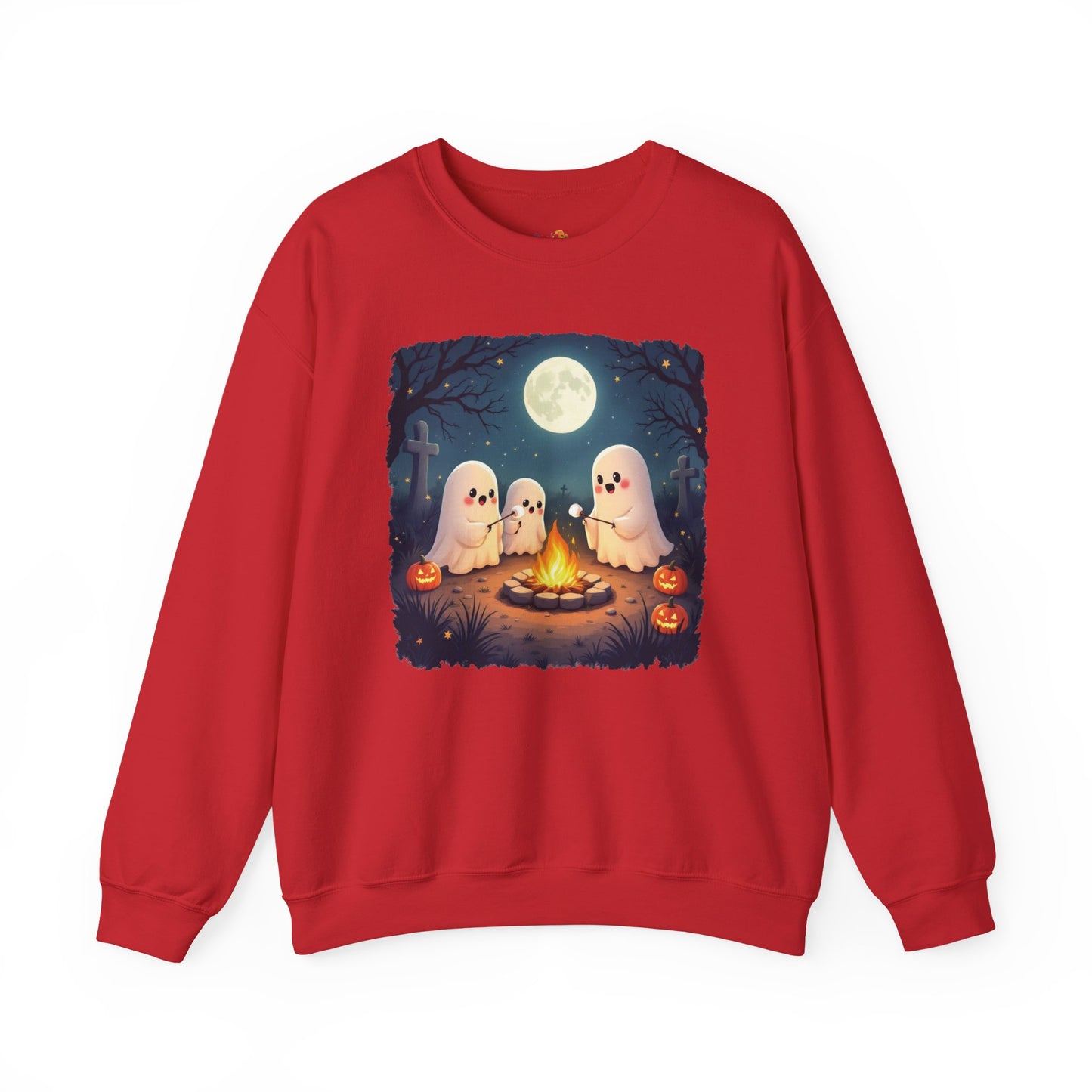Campfire Ghouls Sweatshirt – Cozy Ghost Friends Halloween Pullover