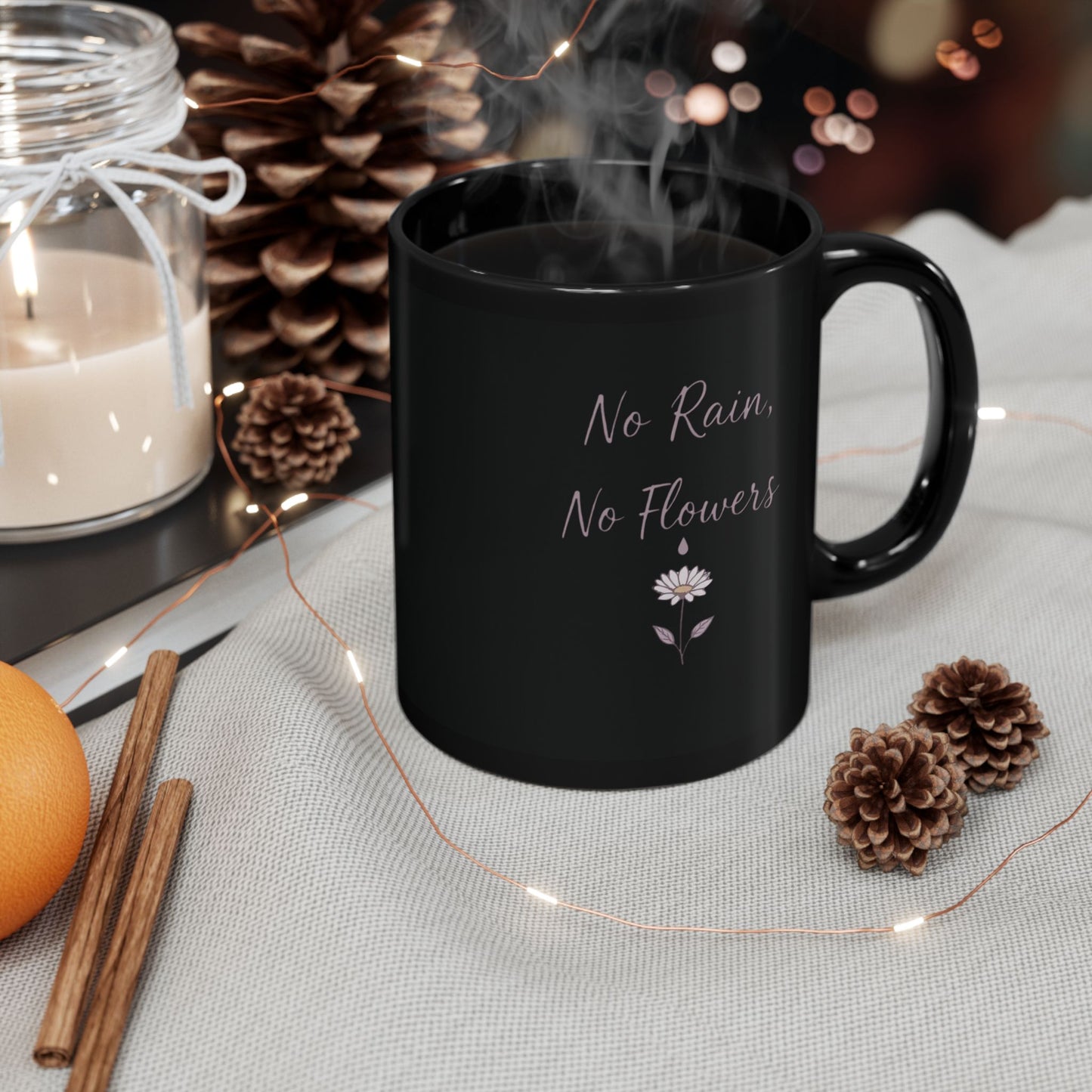 No Rain, No Flowers — Lavender Resilience Mug