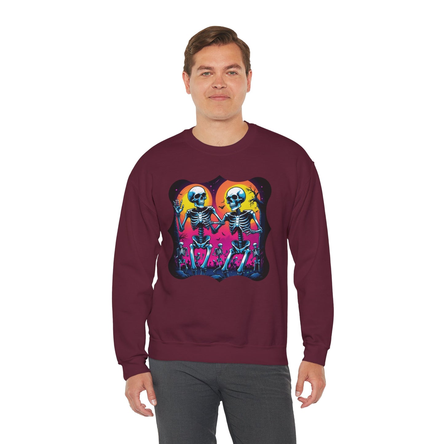 Boogie Bones Sweatshirt – Neon Disco Skeleton Pullover