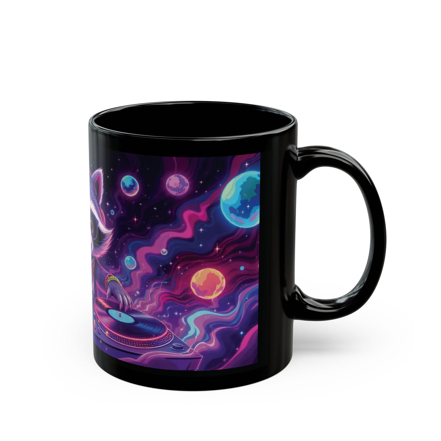 Psychedelic Raccoon DJ Mug