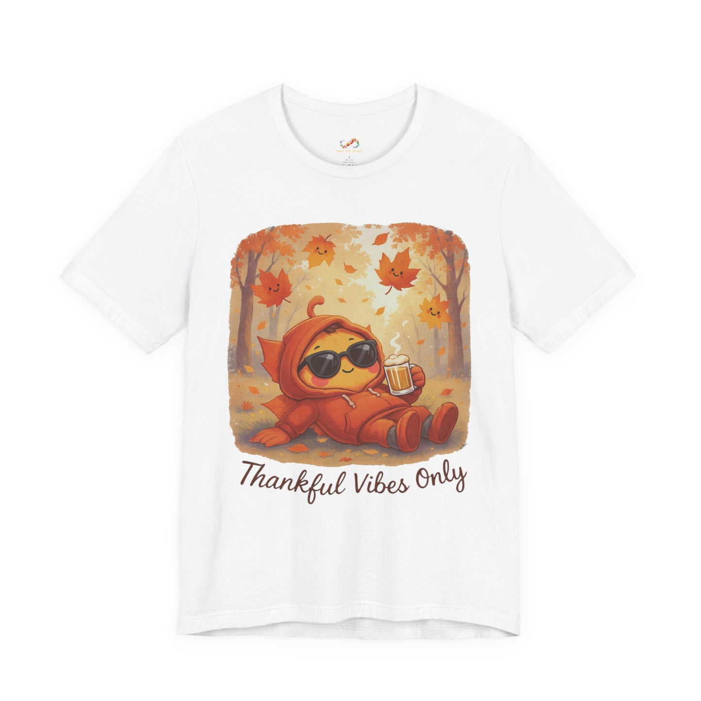 Thankful Vibes Only Tee – Cozy Autumn Leaf Hoodie Graphic