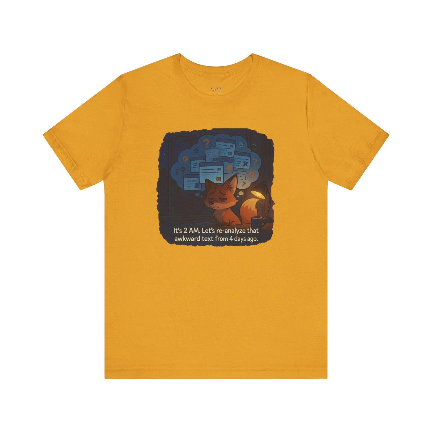 Overthinking Fox – Midnight Spiral Tee
