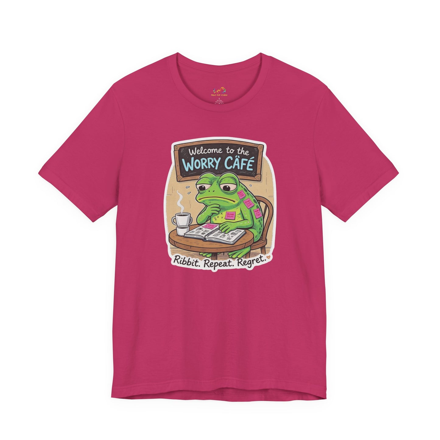 Overthinkin’ Frog – Café Anxiety Tee