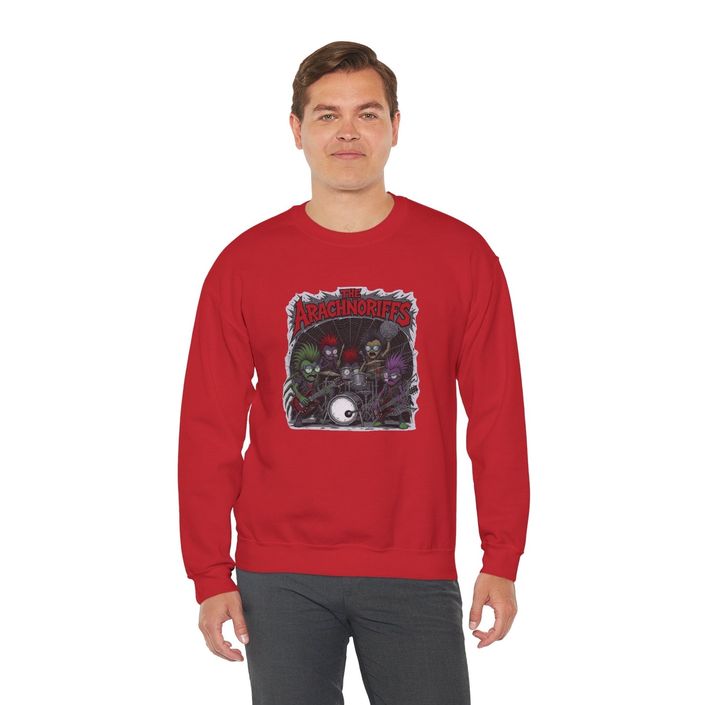 The Arachnoriffs Sweatshirt – Punk Rock Spider Band Graphic