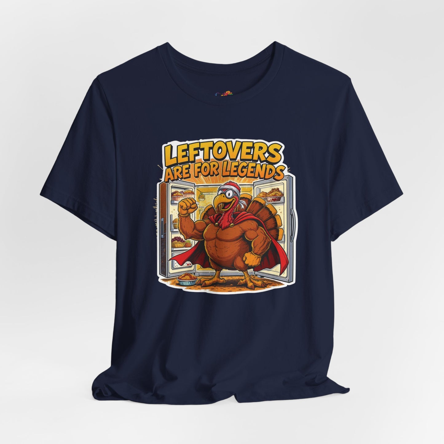 Leftovers Are for Legends Tee – Funny Thanksgiving Cartoon Shirt