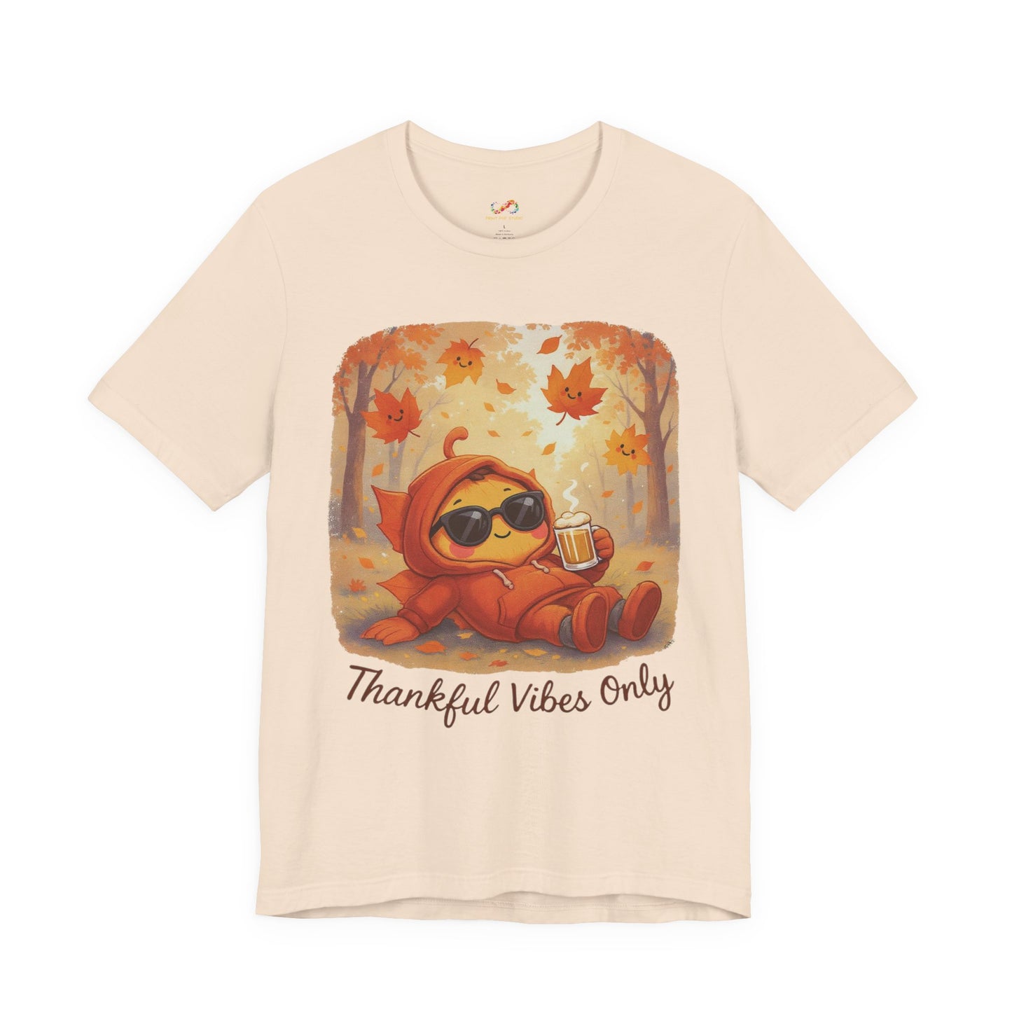 Thankful Vibes Only Tee – Cozy Autumn Leaf Hoodie Graphic