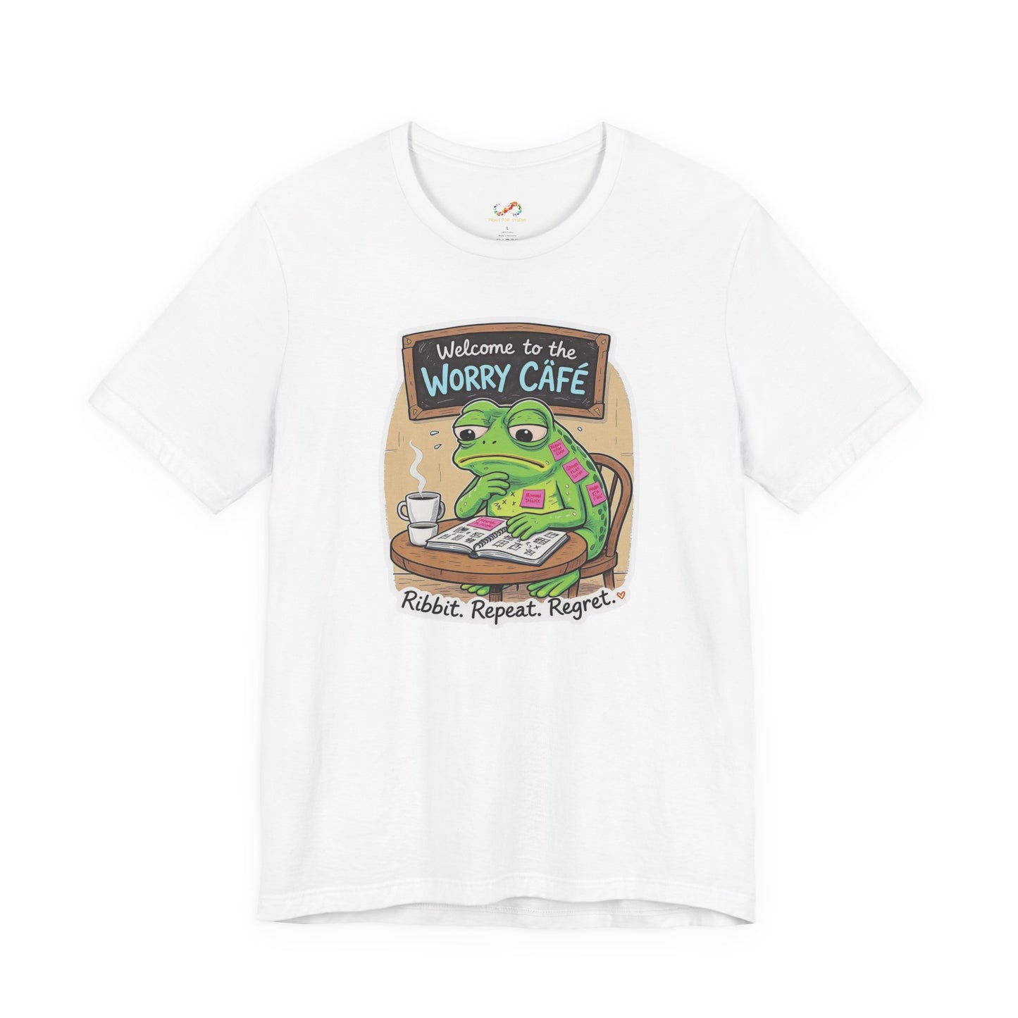 Overthinkin’ Frog – Café Anxiety Tee
