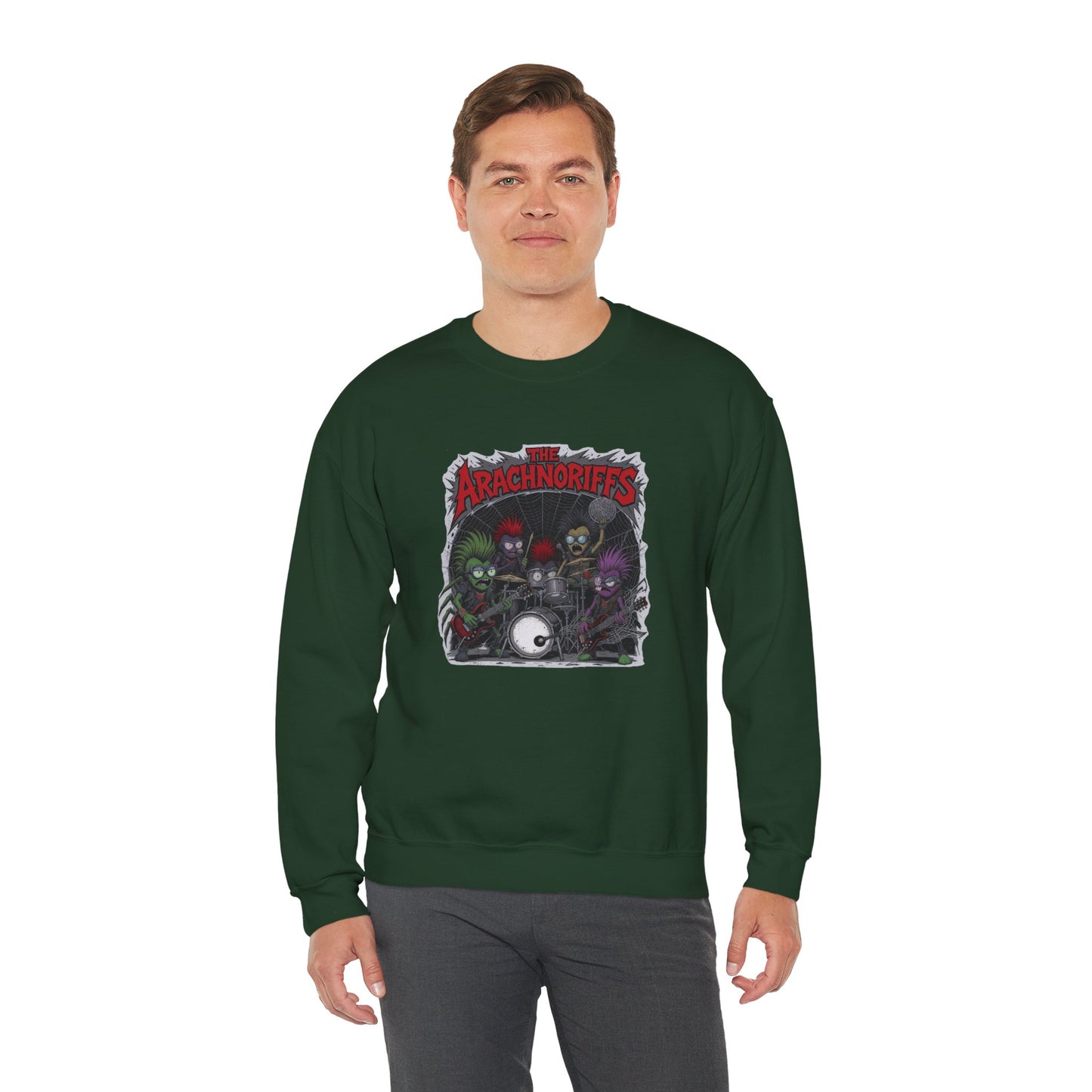 The Arachnoriffs Sweatshirt – Punk Rock Spider Band Graphic