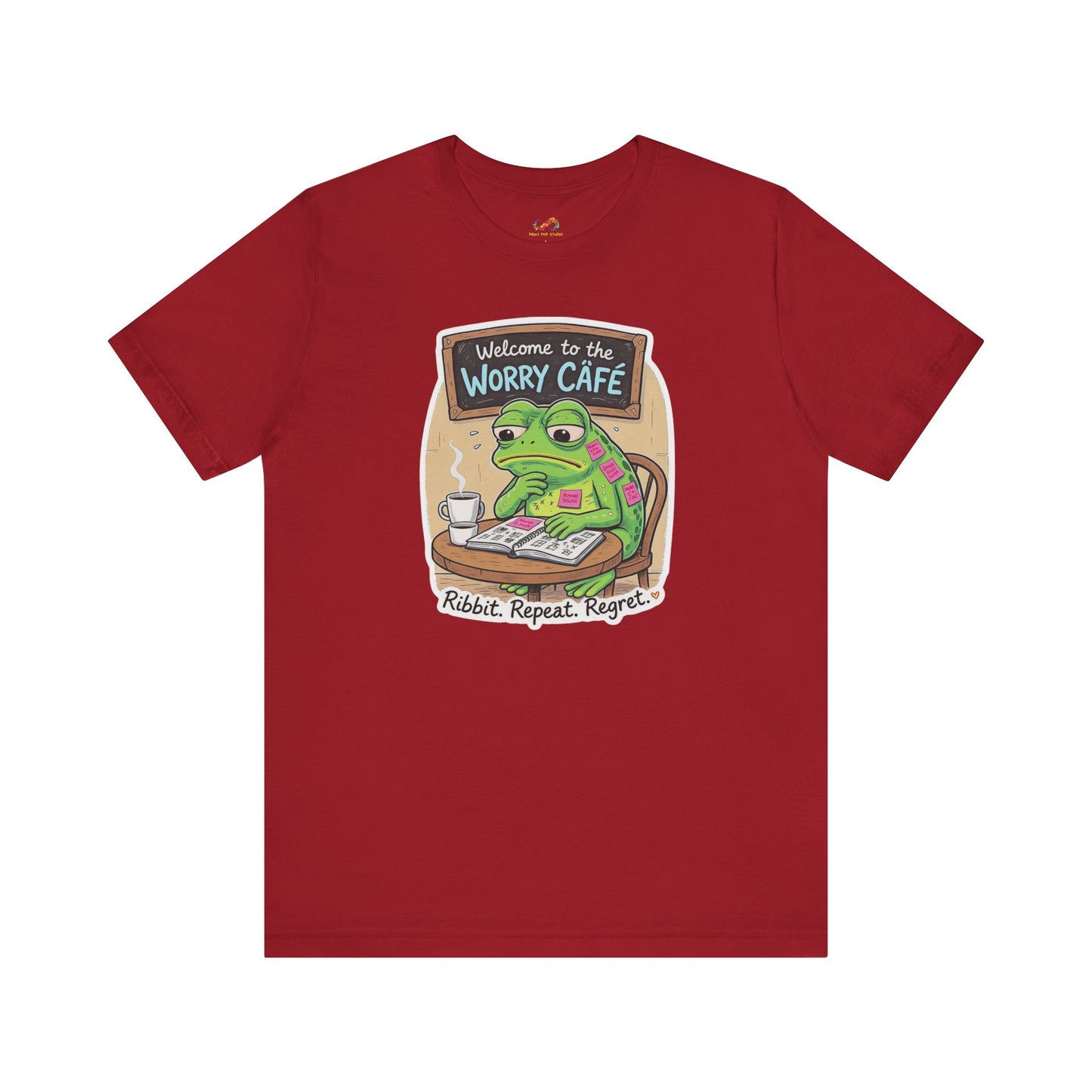 Overthinkin’ Frog – Café Anxiety Tee