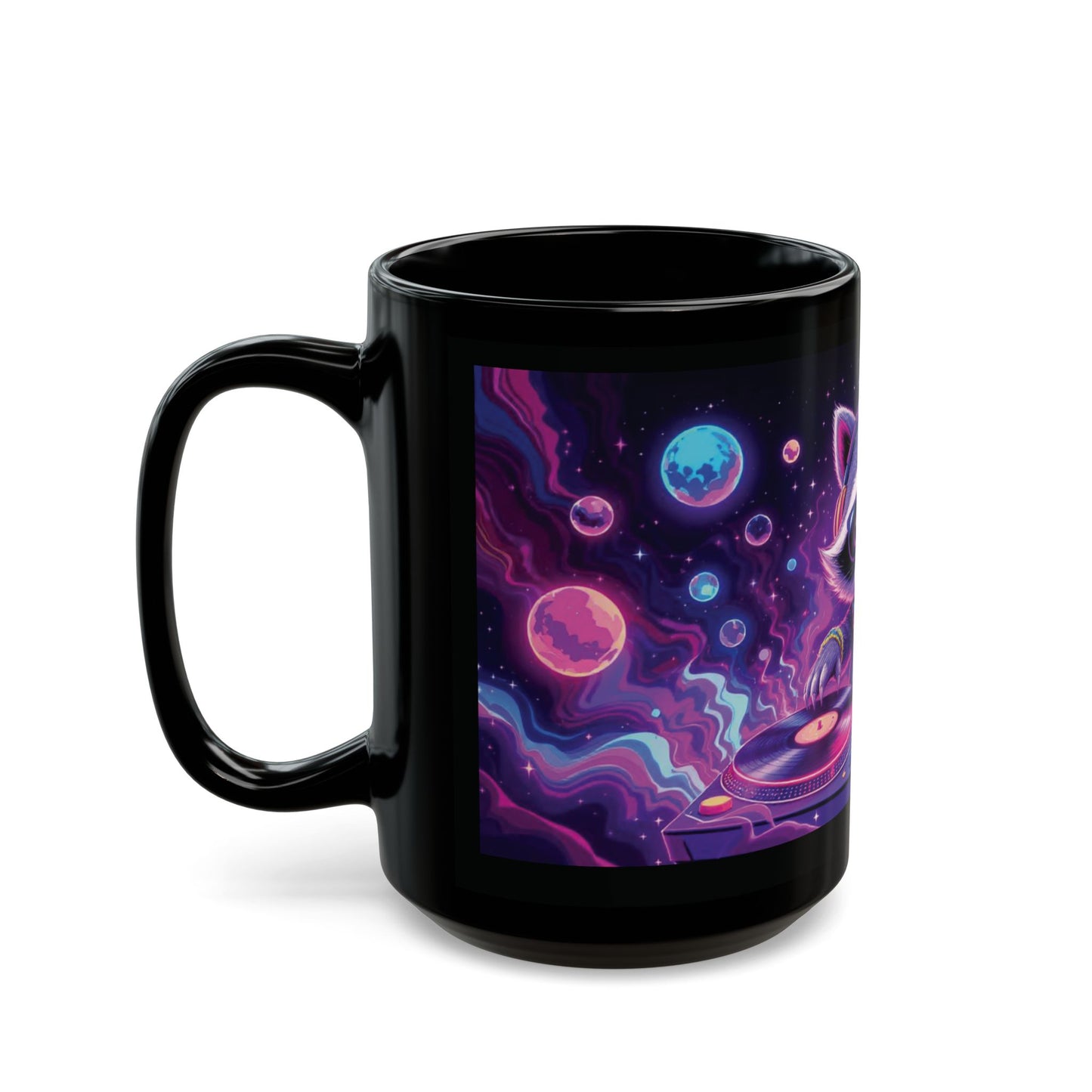 Psychedelic Raccoon DJ Mug