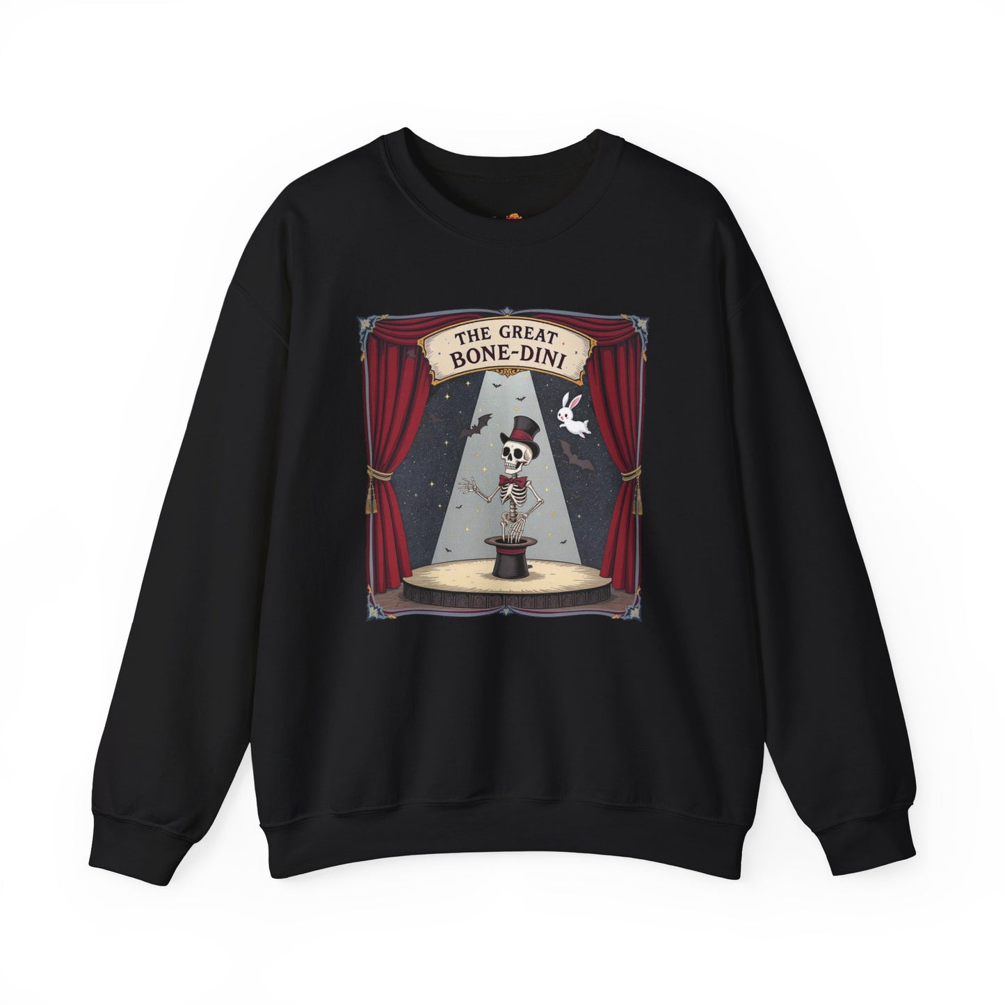 The Great Bone-dini Sweater – Skeleton Magician Halloween Shirt