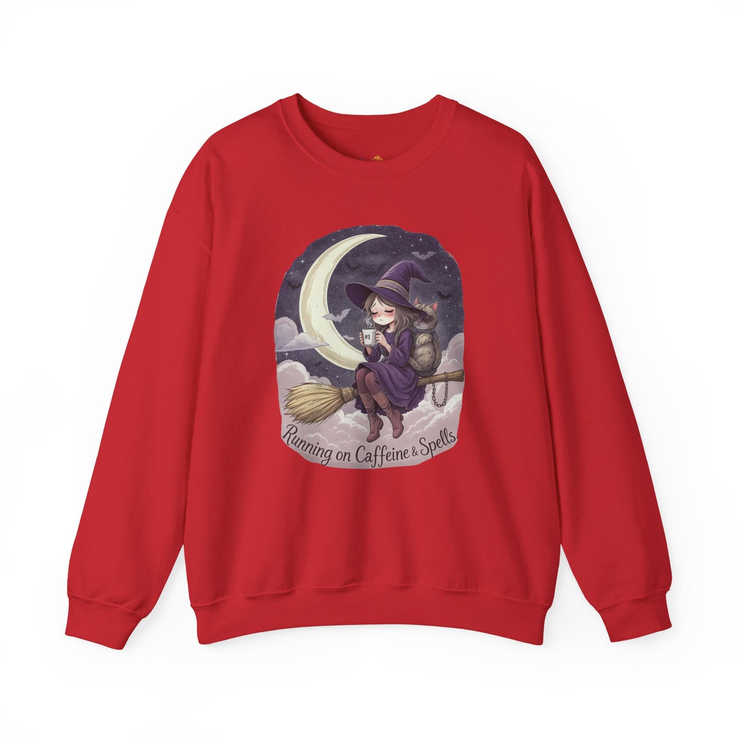 Caffeine & Spells Sweatshirt – Cozy Witchy Fall Pullover
