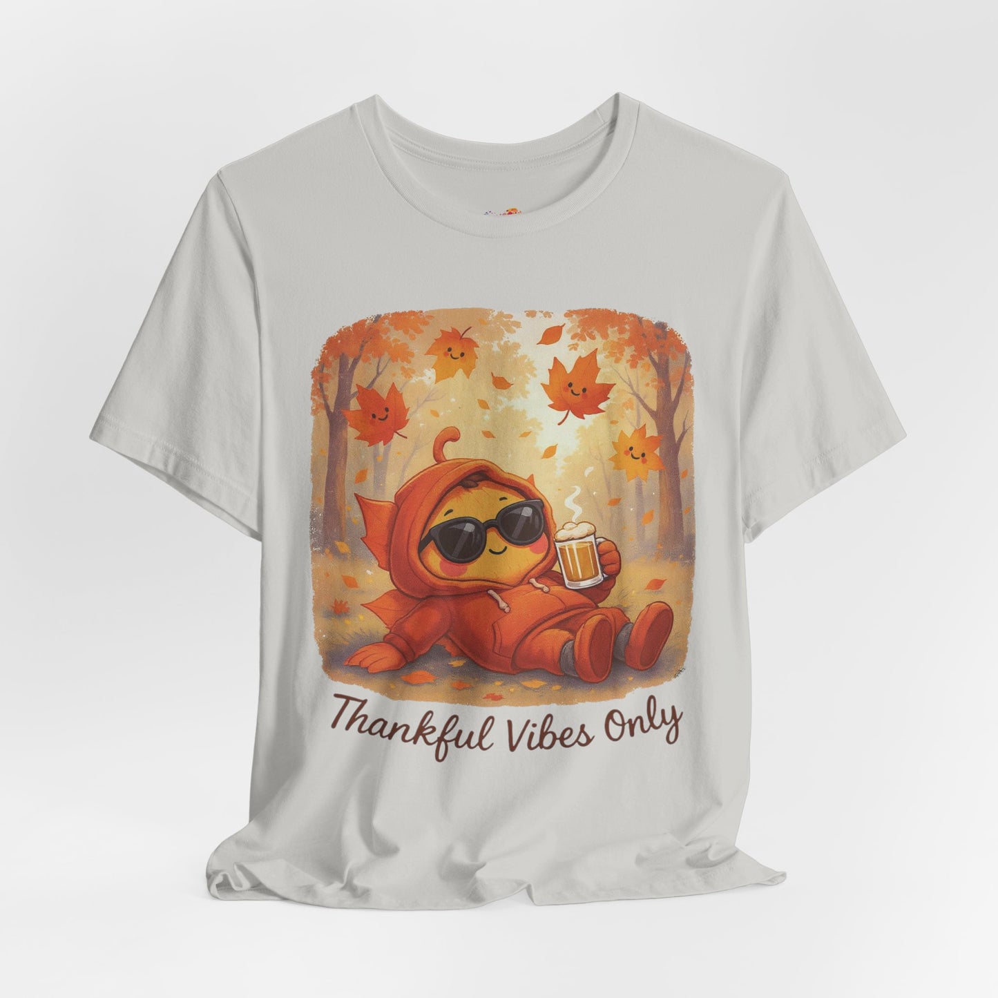 Thankful Vibes Only Tee – Cozy Autumn Leaf Hoodie Graphic
