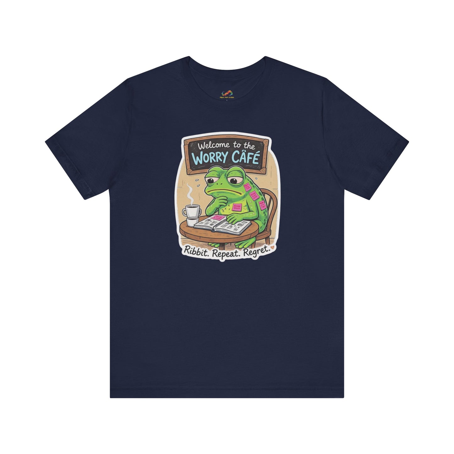 Overthinkin’ Frog – Café Anxiety Tee