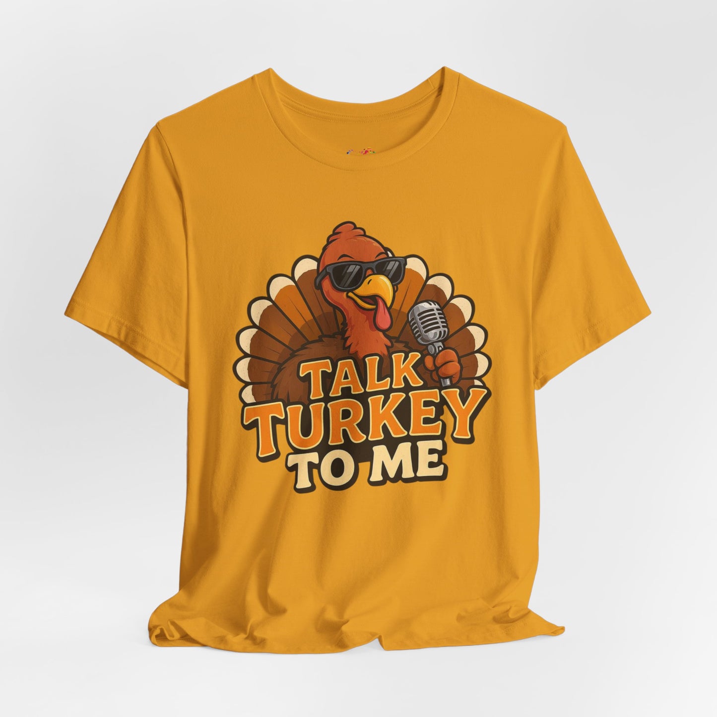 Talk Turkey to Me Tee – Retro Cartoon Turkey Comedian Graphic