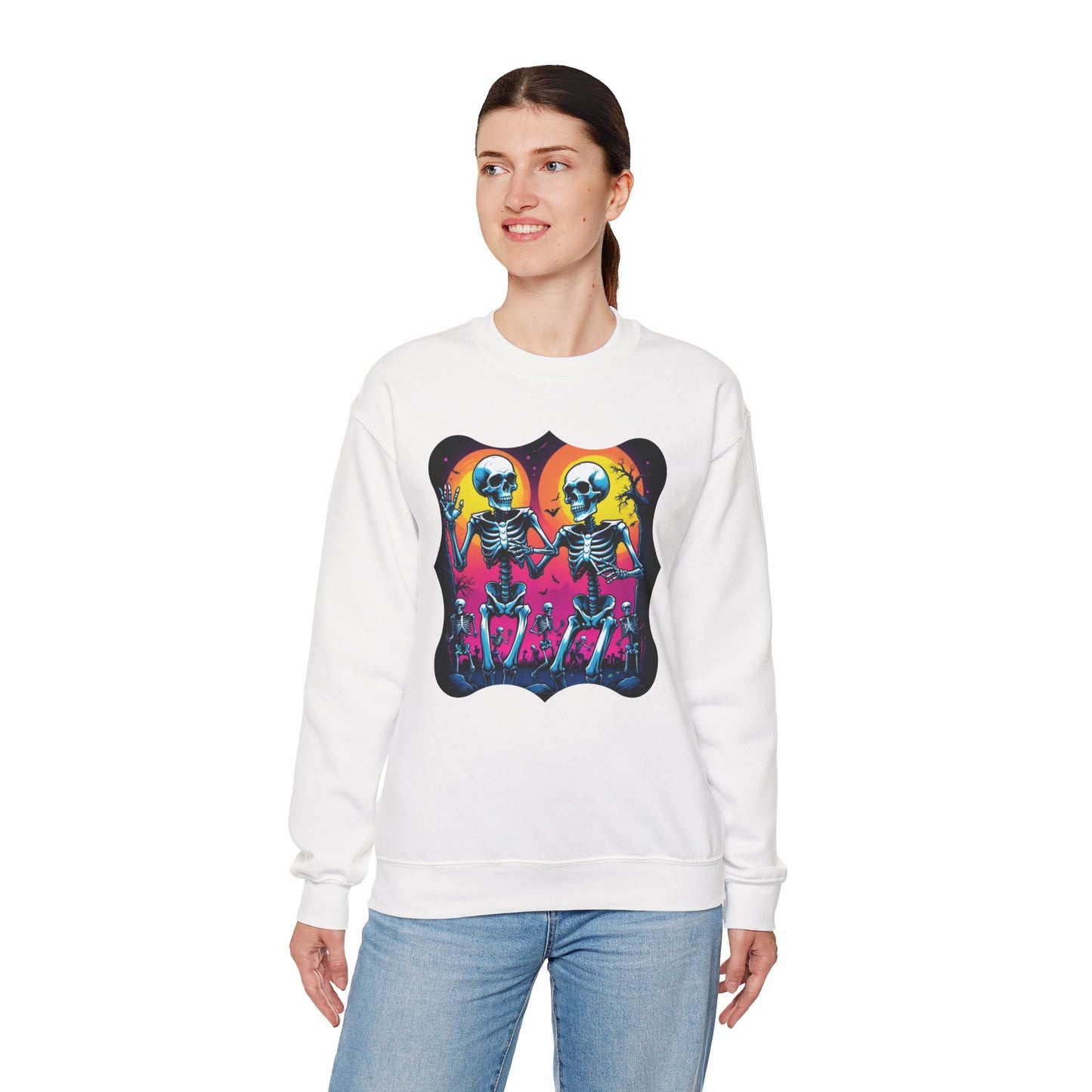 Boogie Bones Sweatshirt – Neon Disco Skeleton Pullover