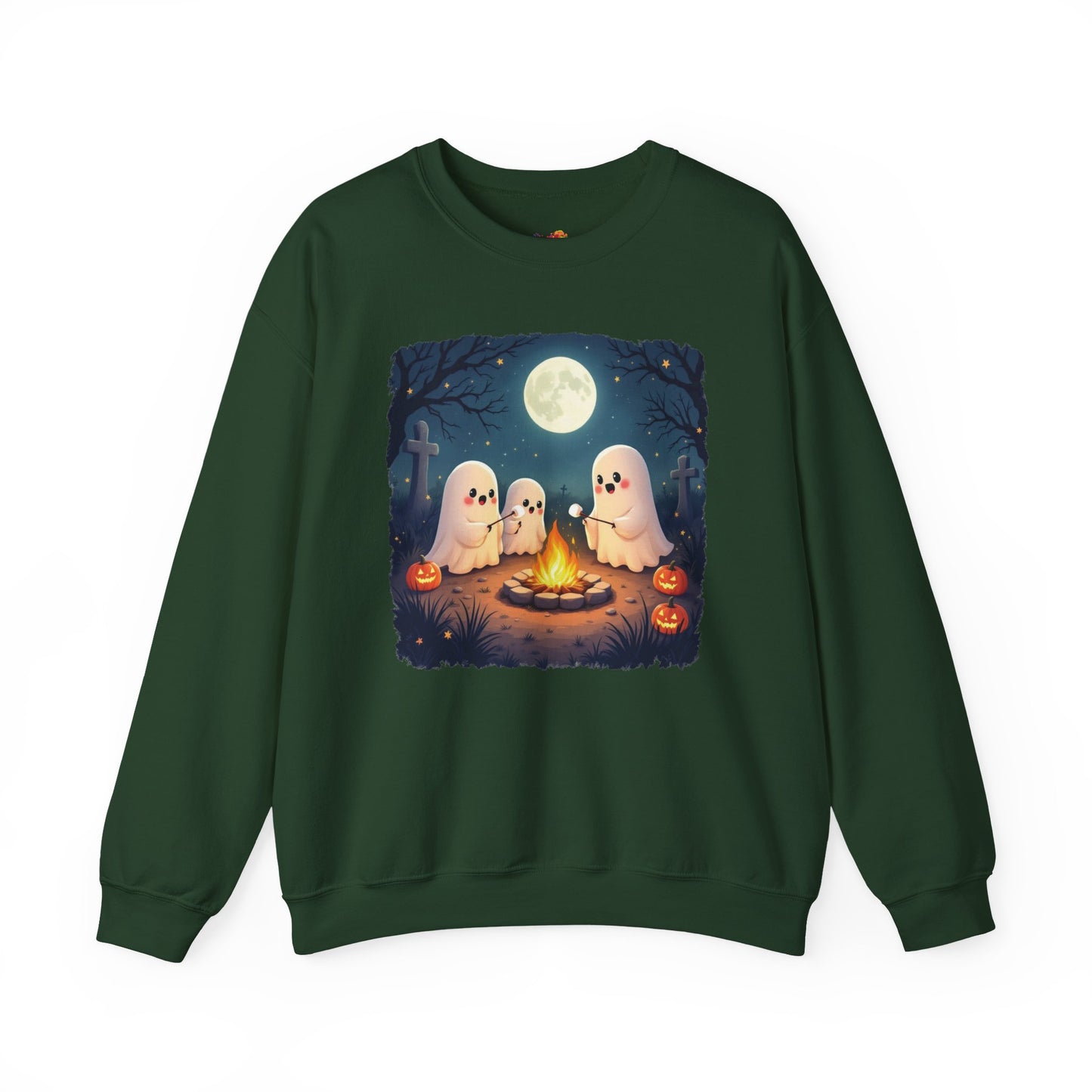 Campfire Ghouls Sweatshirt – Cozy Ghost Friends Halloween Pullover