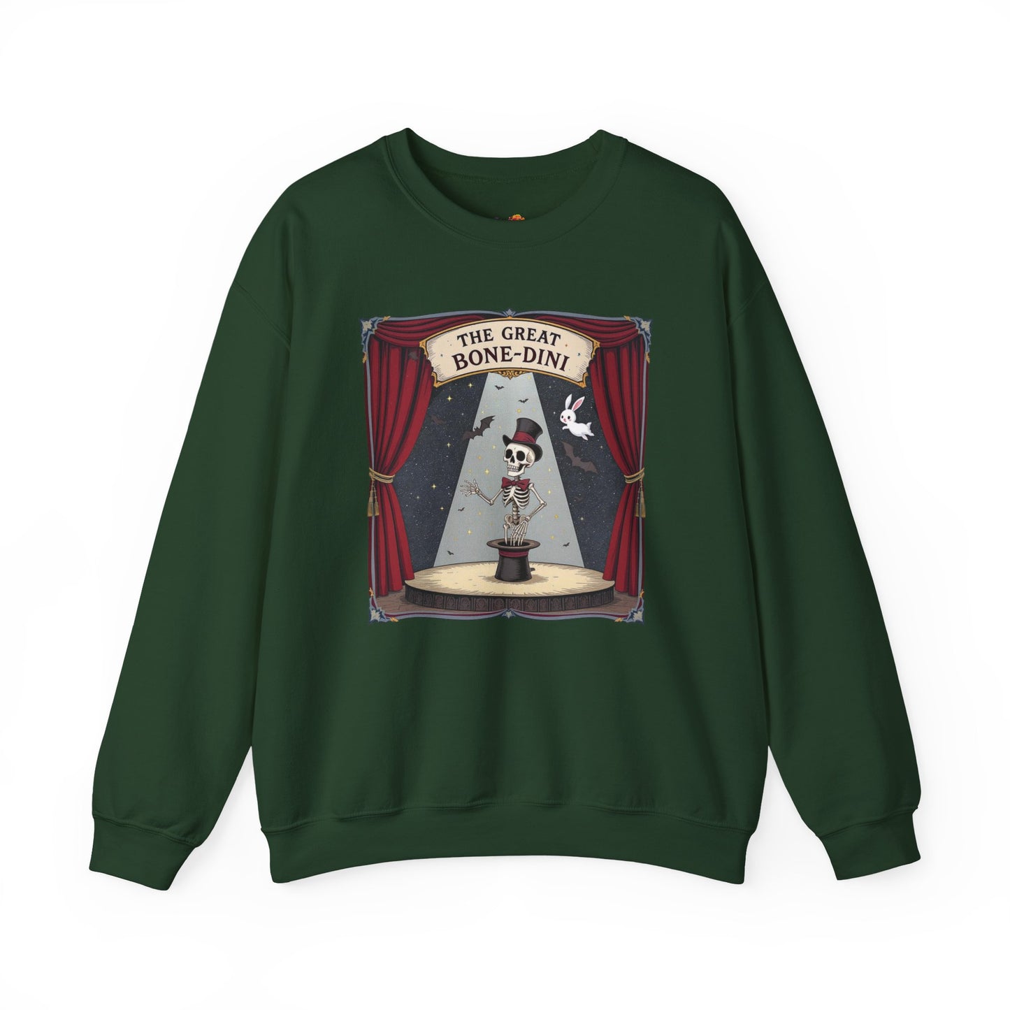 The Great Bone-dini Sweater – Skeleton Magician Halloween Shirt