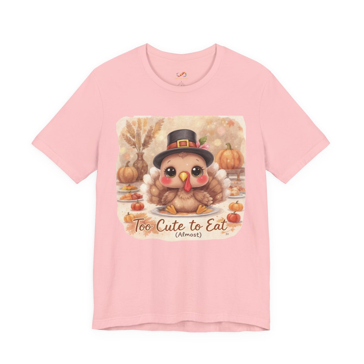 Too Cute to Eat (Almost) Kids Thanksgiving Tee – Adorable Turkey Shirt