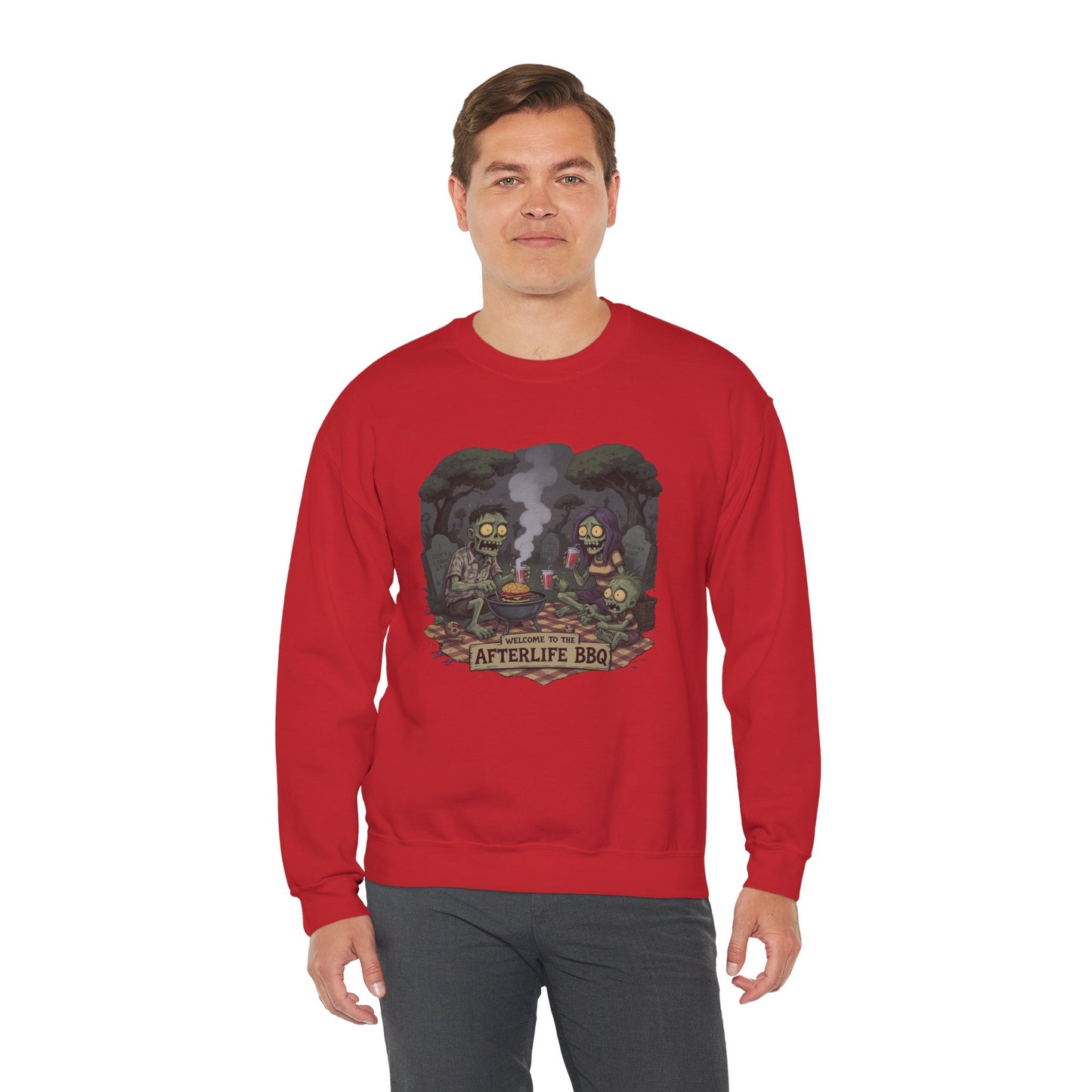 Afterlife BBQ Sweatshirt – Zombie Graveyard Picnic Shirt