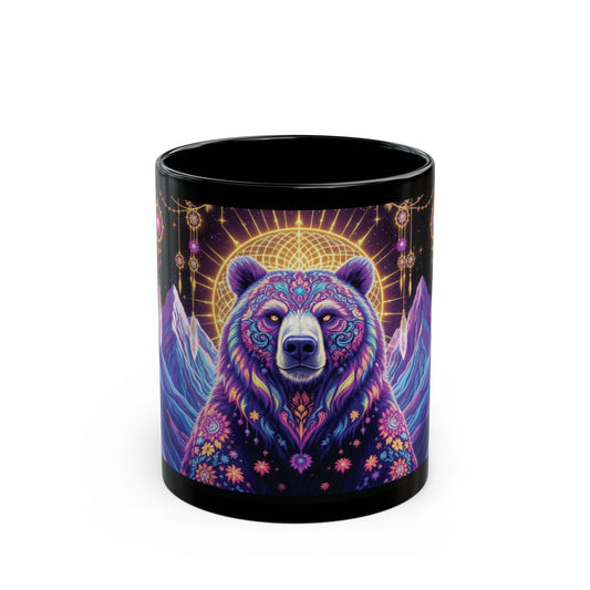 Psychedelic Floral Bear Mug