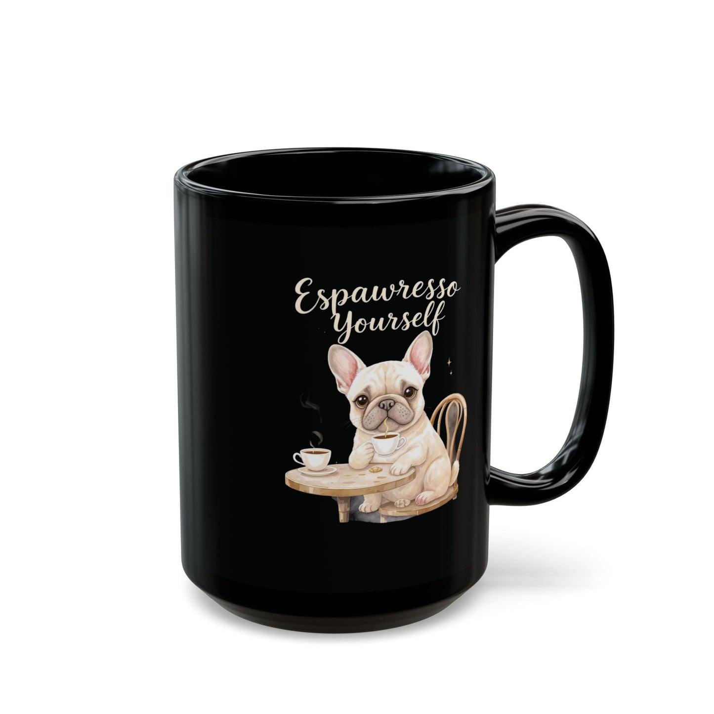 Espawresso Yourself — Watercolor Frenchie Espresso Mug