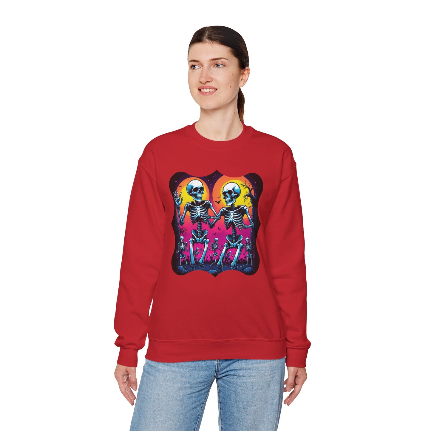 Boogie Bones Sweatshirt – Neon Disco Skeleton Pullover