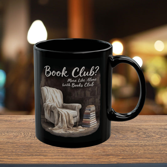 Alone With Books Club Mug