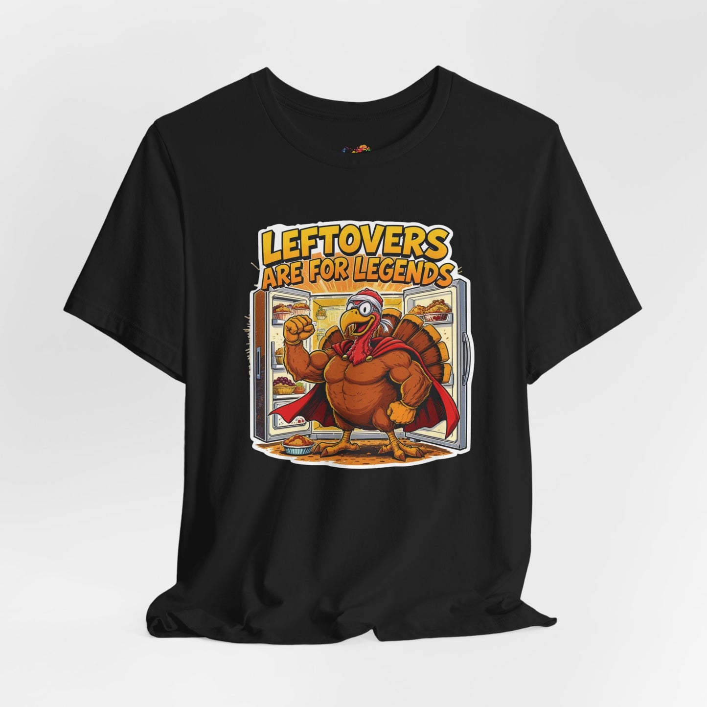 Leftovers Are for Legends Tee – Funny Thanksgiving Cartoon Shirt