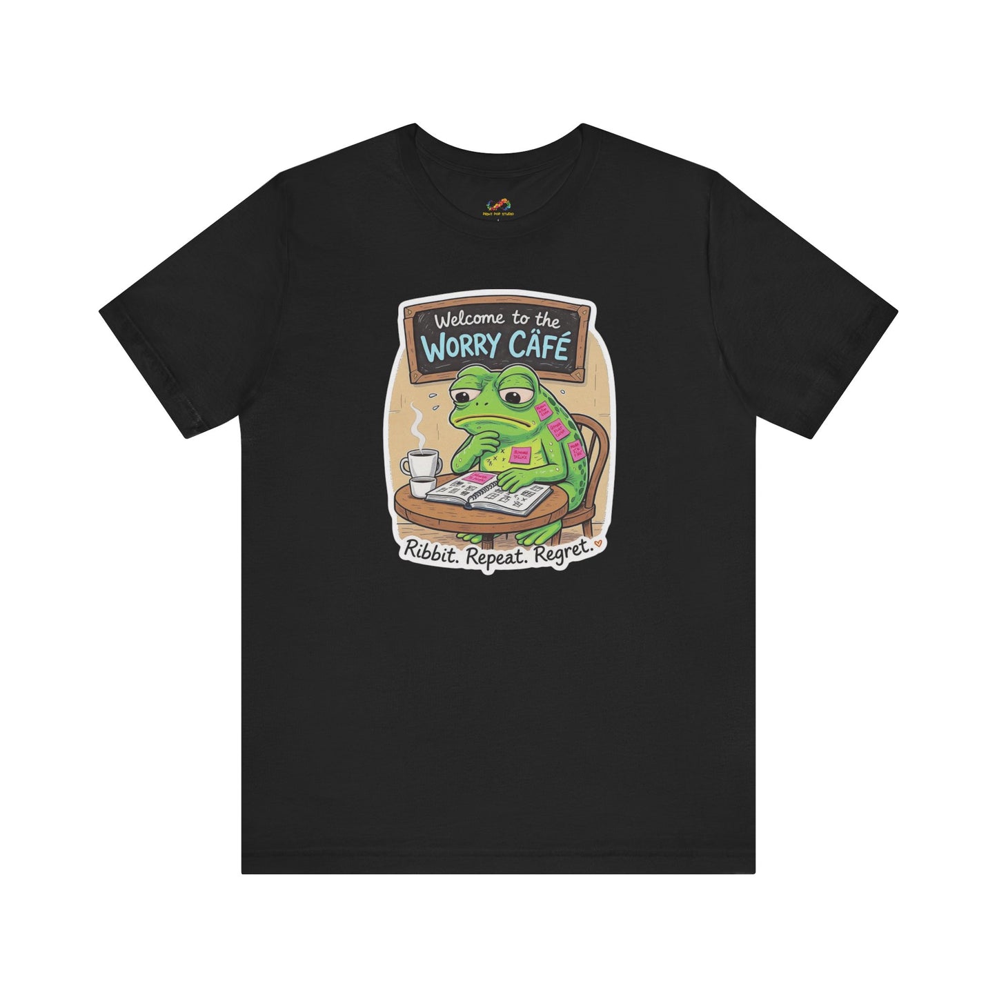 Overthinkin’ Frog – Café Anxiety Tee