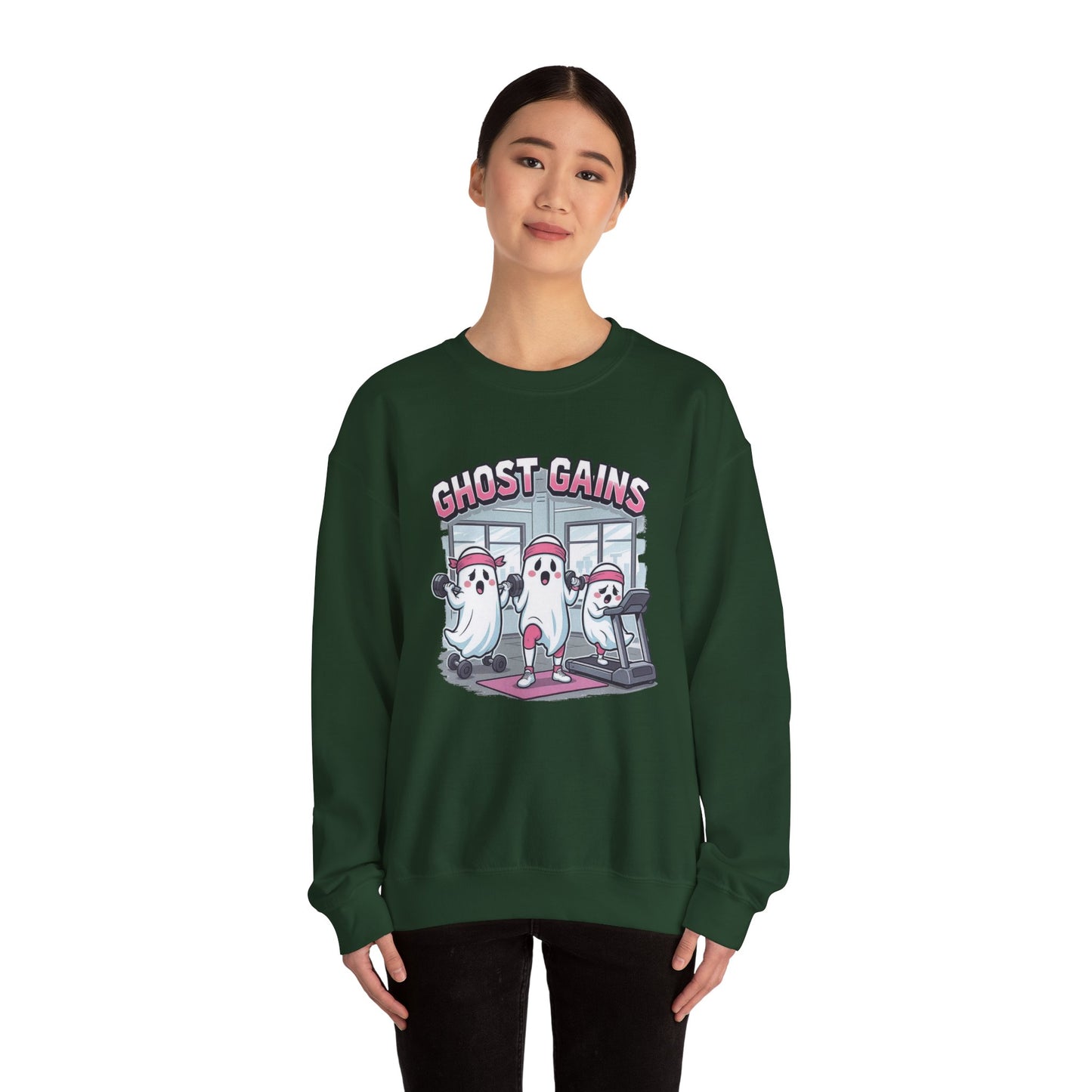 Ghost Gains Sweatshirt – Retro Fitness Ghosts Pullover