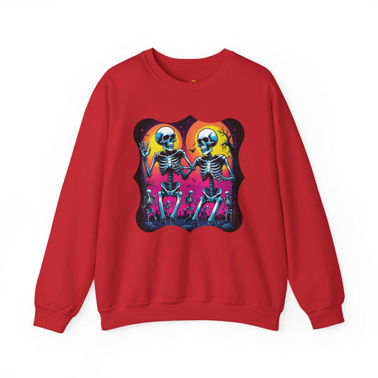 Boogie Bones Sweatshirt – Neon Disco Skeleton Pullover
