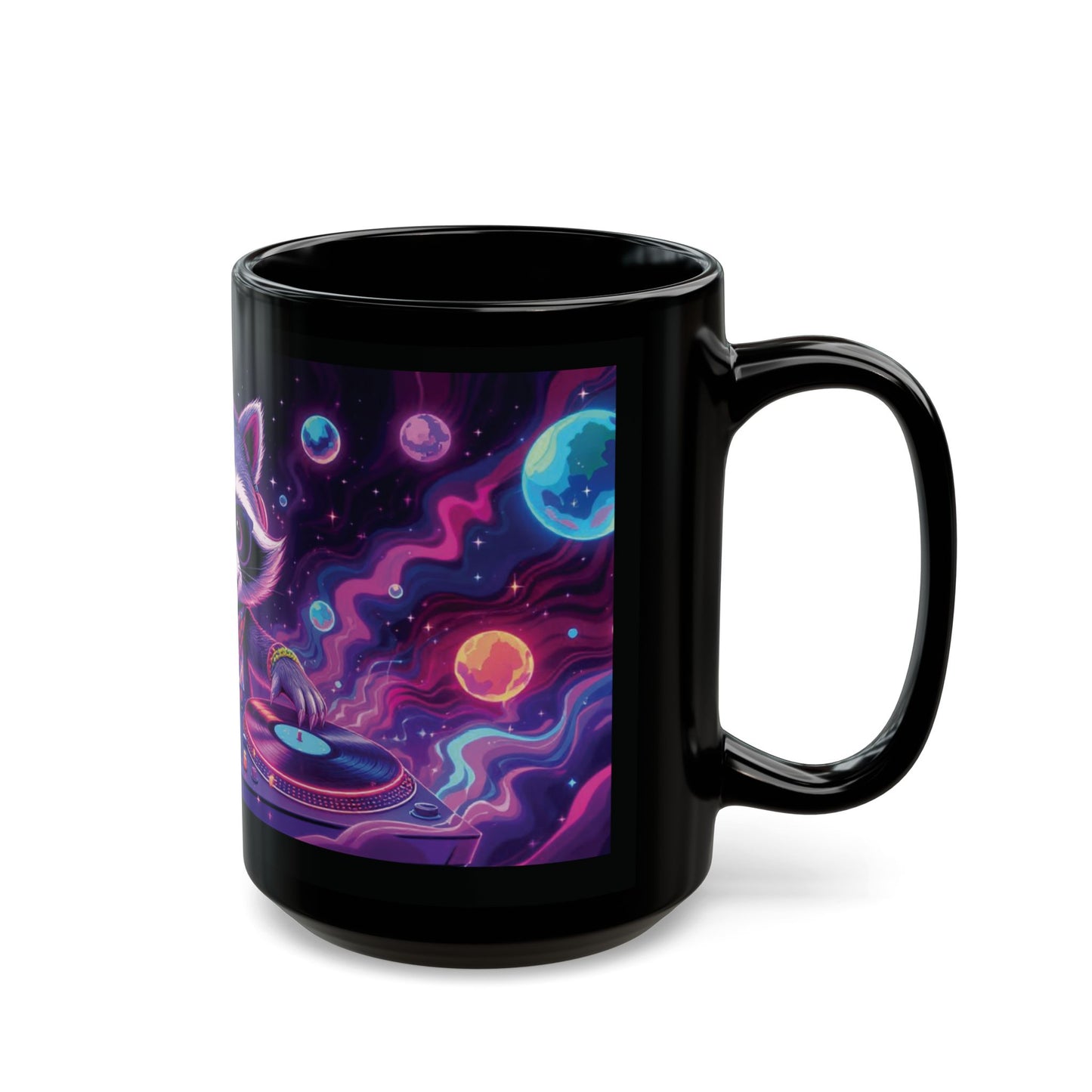 Psychedelic Raccoon DJ Mug