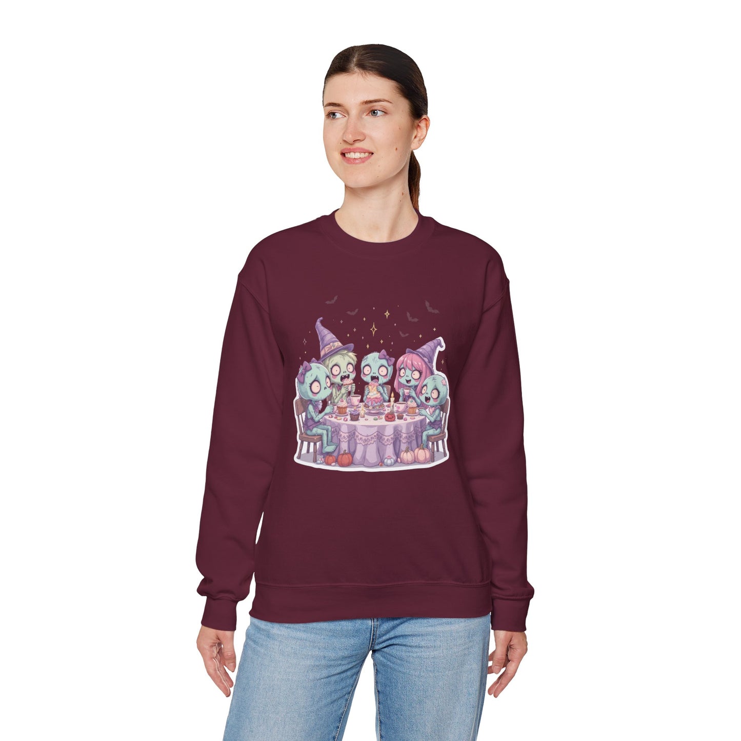 Undead but Sweet Sweatshirt – Pastel Zombie Halloween Cozy