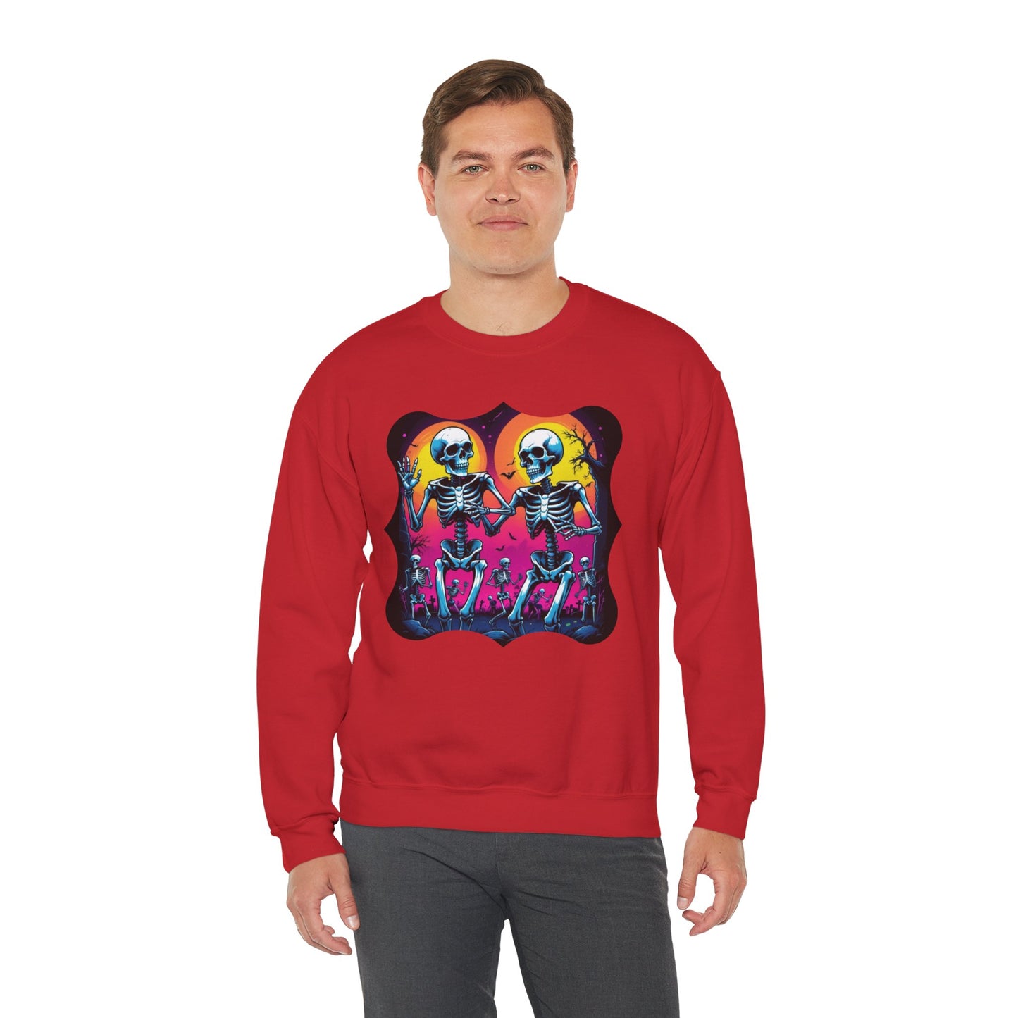 Boogie Bones Sweatshirt – Neon Disco Skeleton Pullover