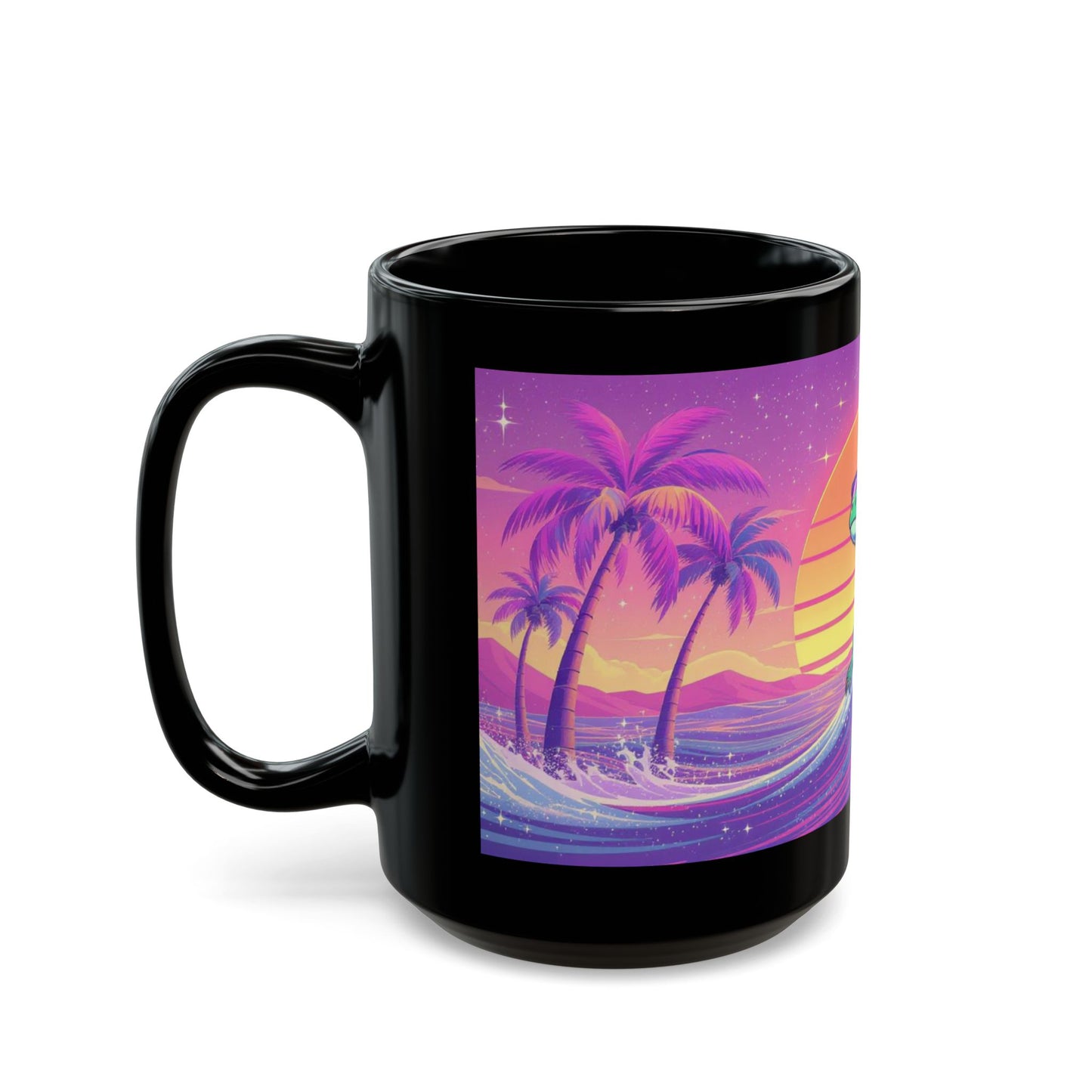Retro Chill Lizard Lava Wave Mug