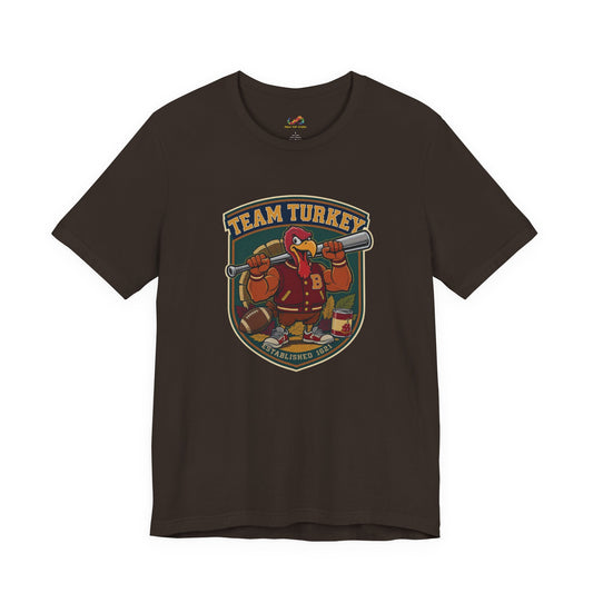 Team Turkey Tee – Thanksgiving Varsity Style Shirt